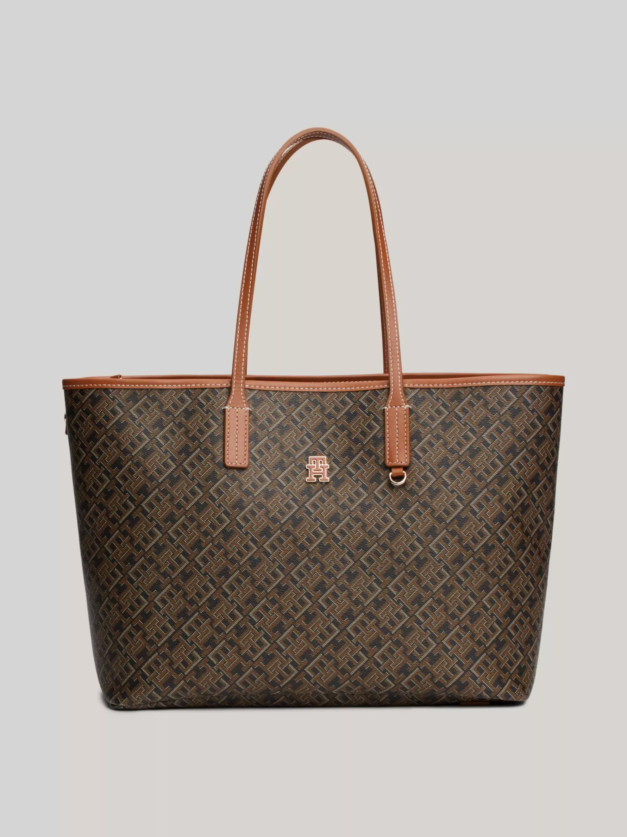 Shoppers*Tommy Hilfiger TH Monoplay Shopper Met Uitneembare Laptophoes BLACK / TAN MIX