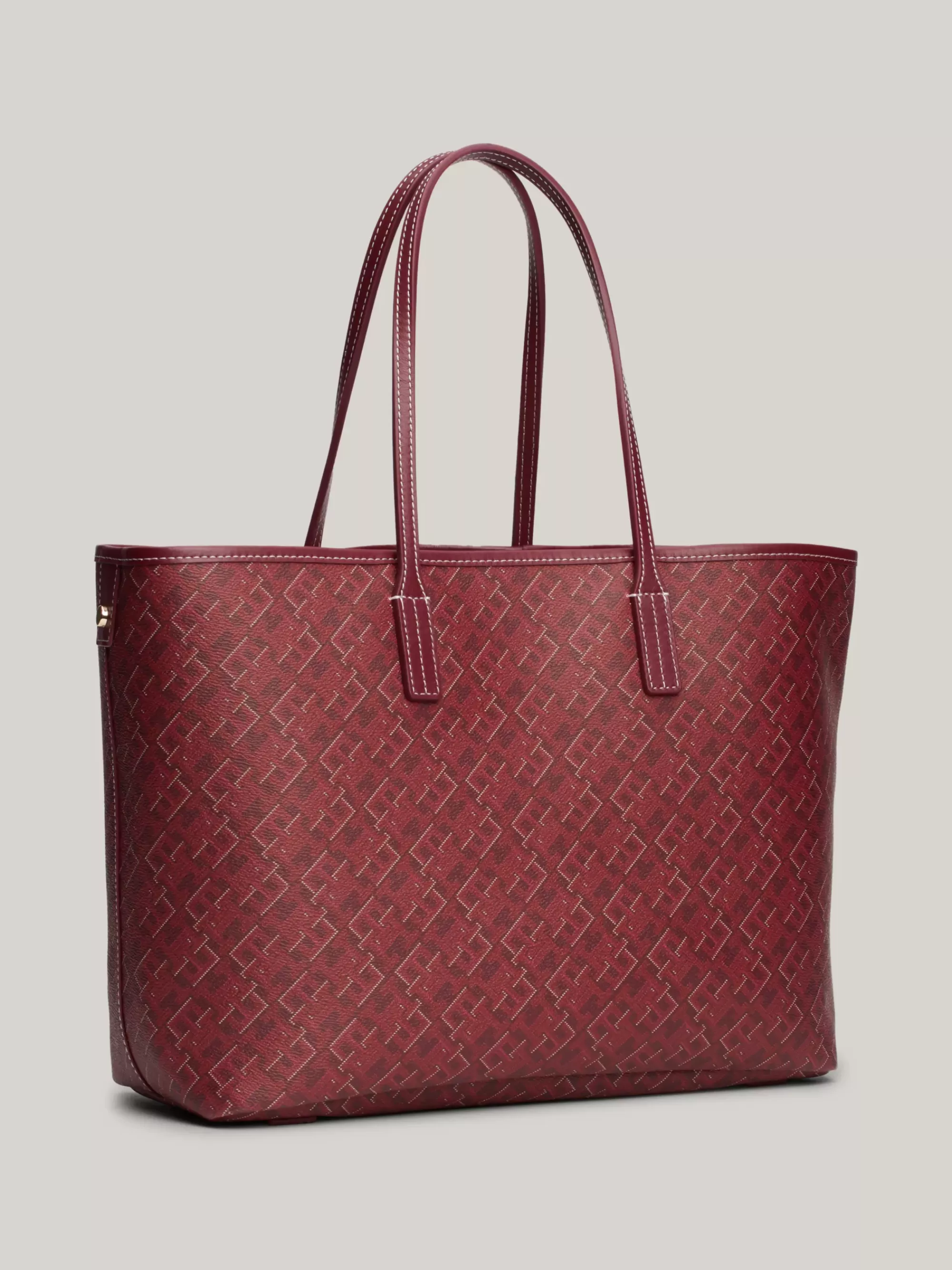 Shoppers*Tommy Hilfiger TH Monoplay Shopper Met Uitneembare Laptophoes ROUGE