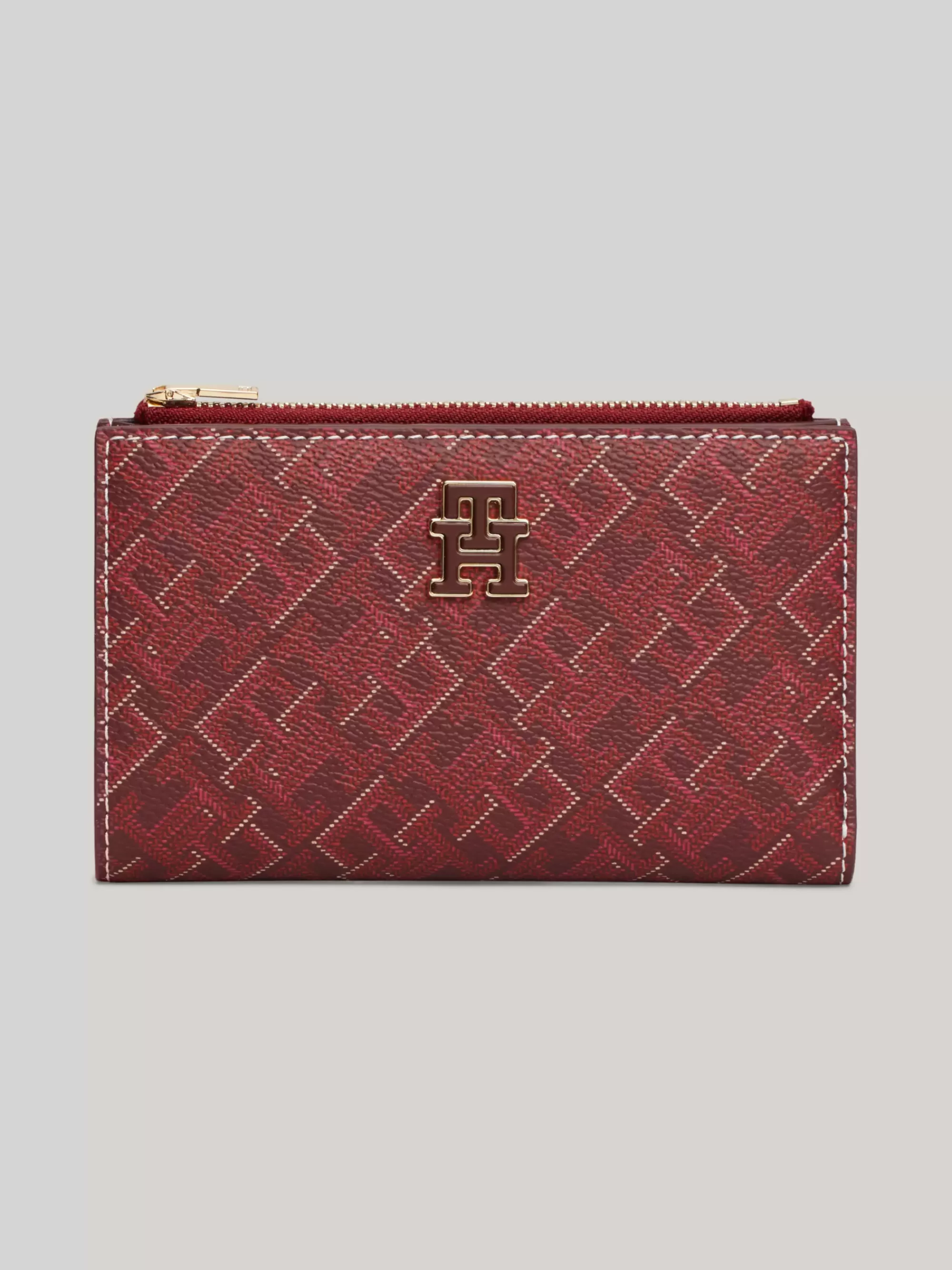 Portemonnees & Sleutelhangers*Tommy Hilfiger TH Monoplay Slim Bifold Portemonnee ROUGE