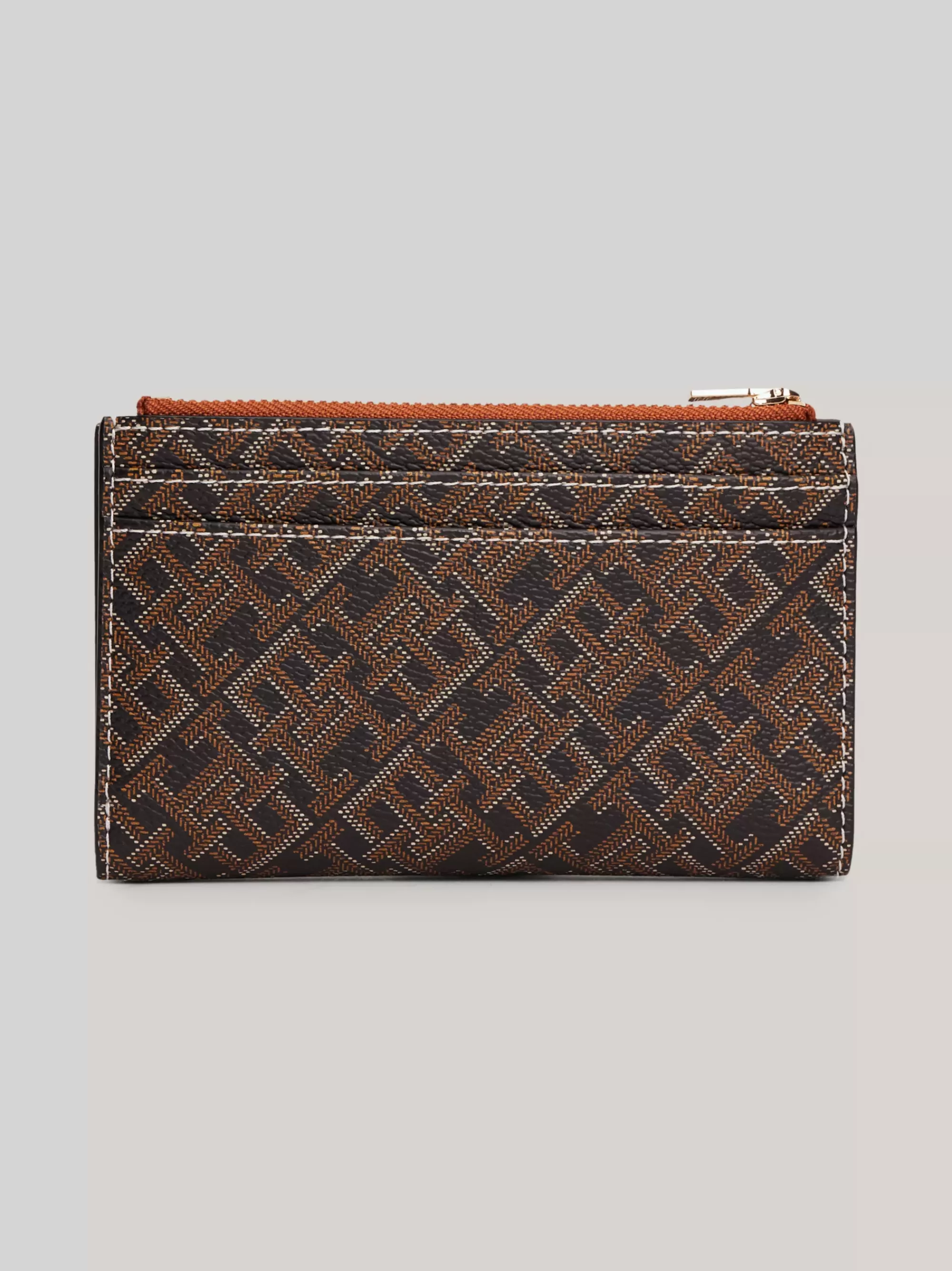 Portemonnees & Sleutelhangers*Tommy Hilfiger TH Monoplay Slim Bifold Portemonnee BLACK / TAN MIX