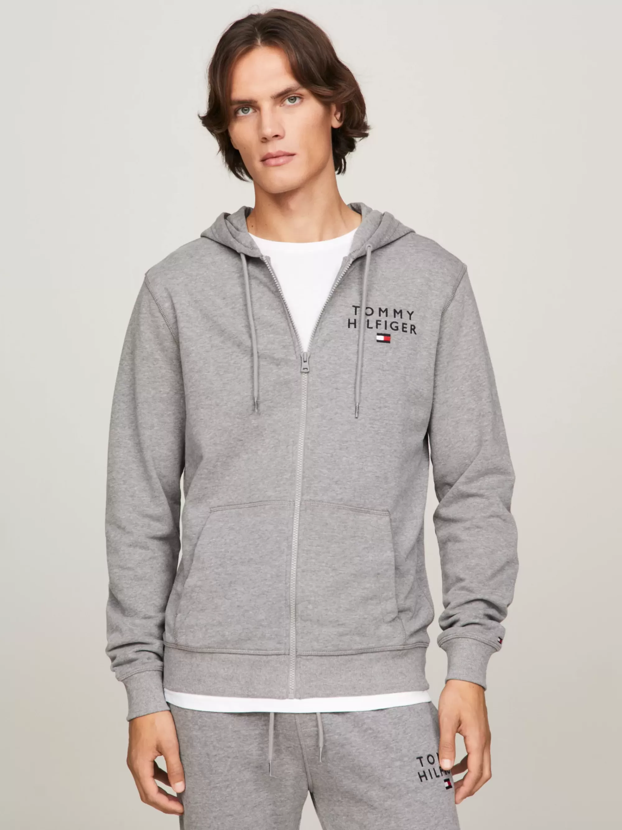 Loungewear*Tommy Hilfiger TH Original Lounge-hoodie Met Logo MEDIUM GREY HEATHER