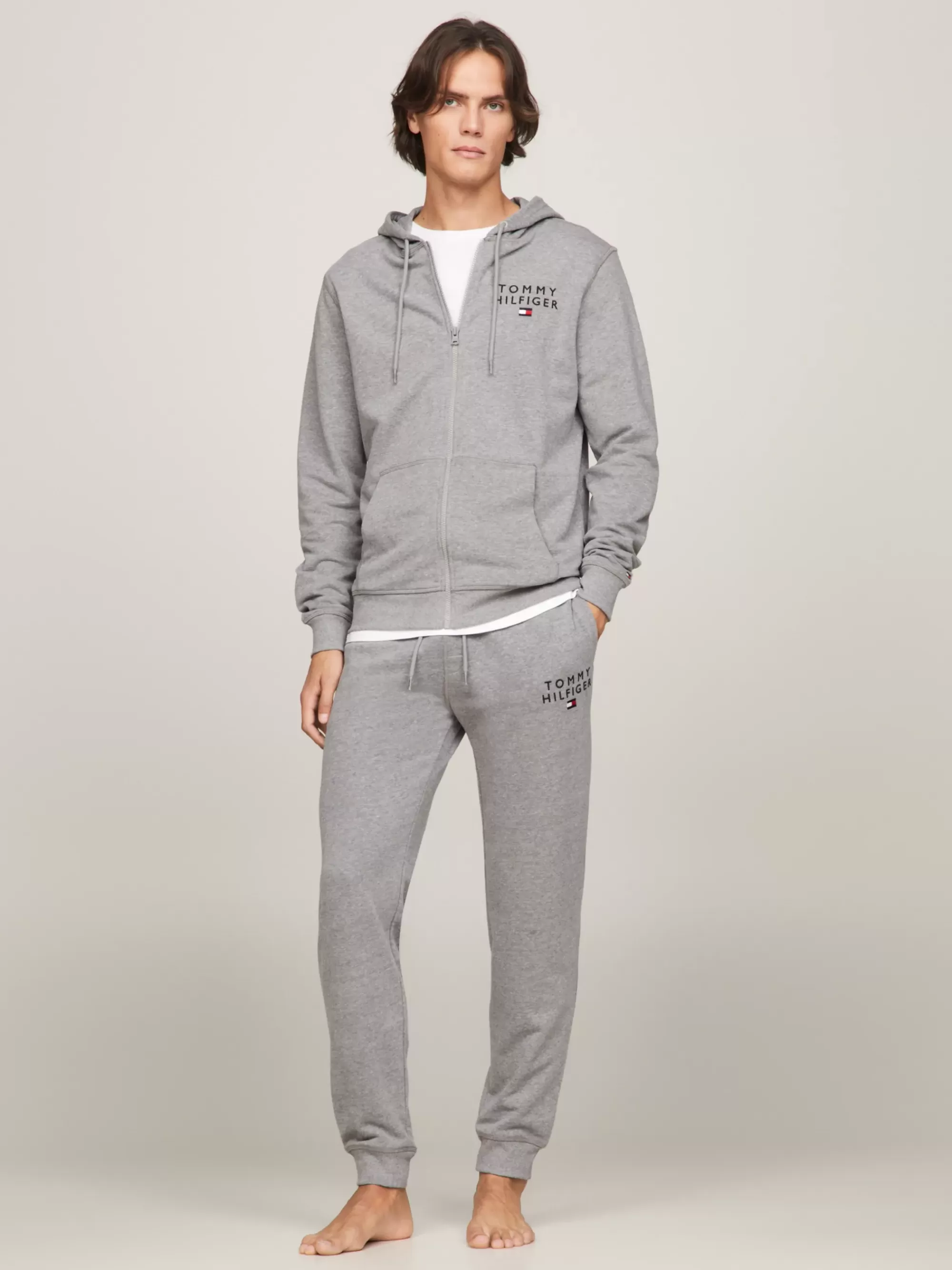 Loungewear*Tommy Hilfiger TH Original Lounge-hoodie Met Logo MEDIUM GREY HEATHER