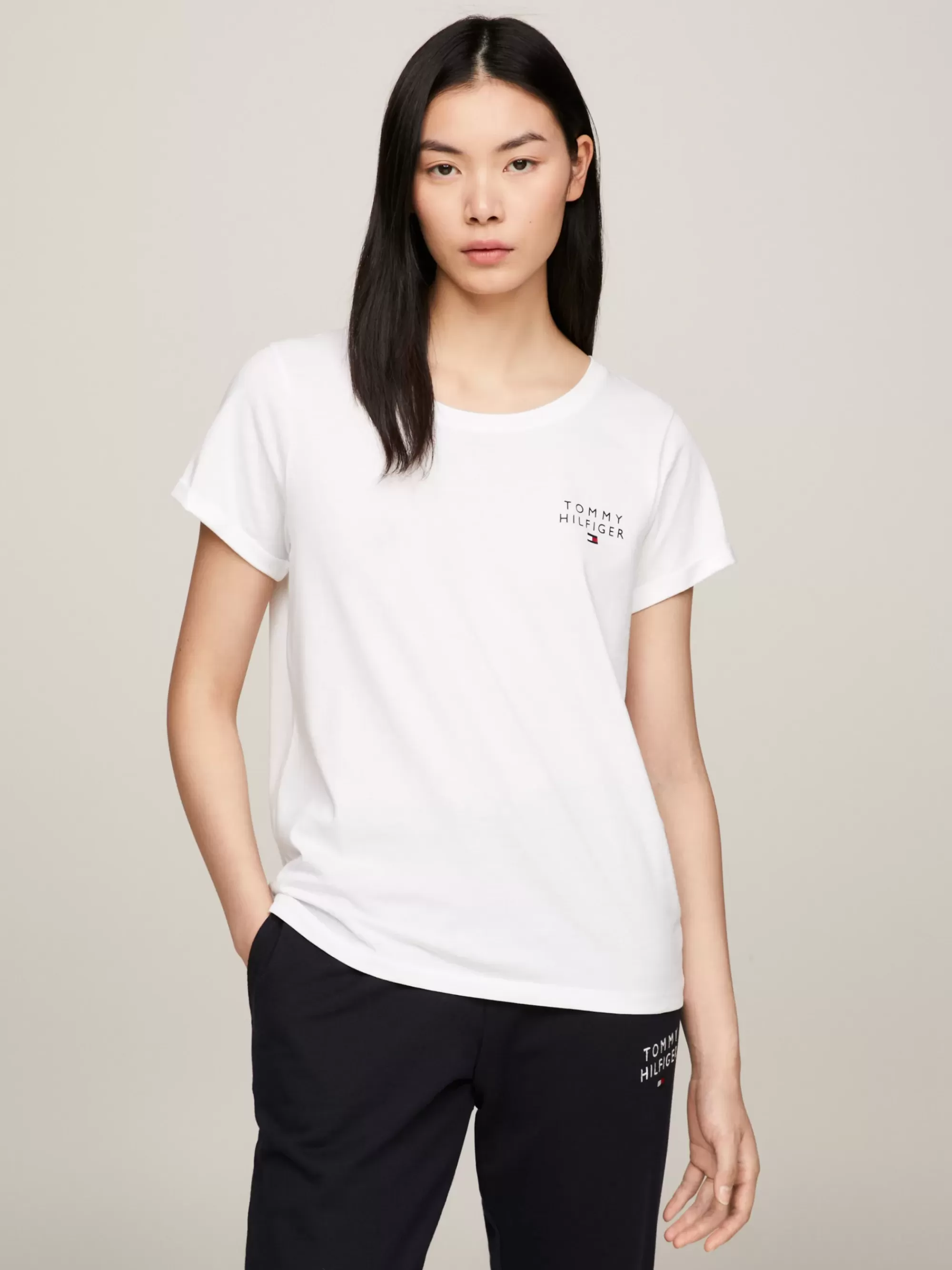 Loungewear*Tommy Hilfiger TH Original Lounge-T-shirt Met Logo WHITE