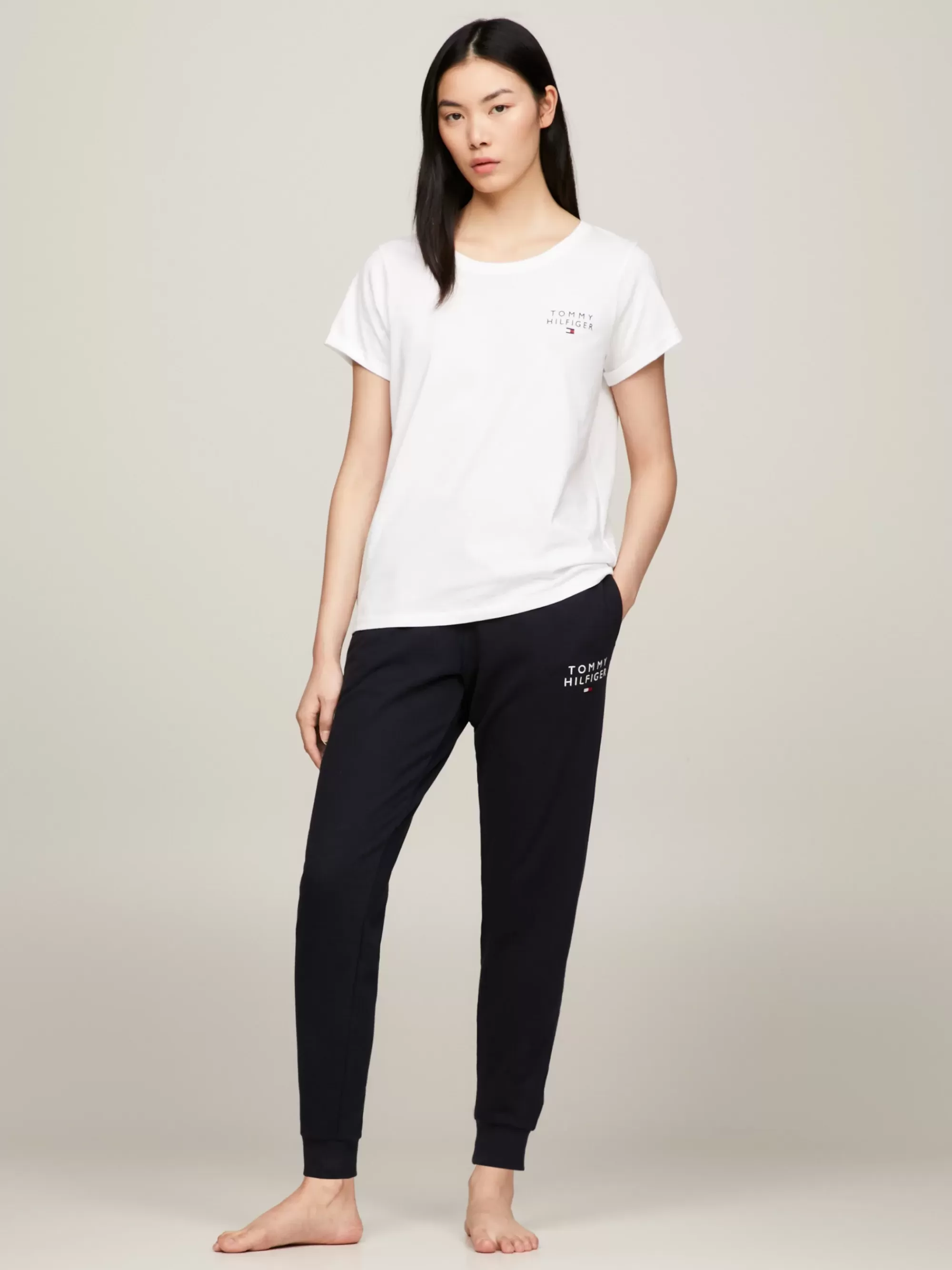Loungewear*Tommy Hilfiger TH Original Lounge-T-shirt Met Logo WHITE
