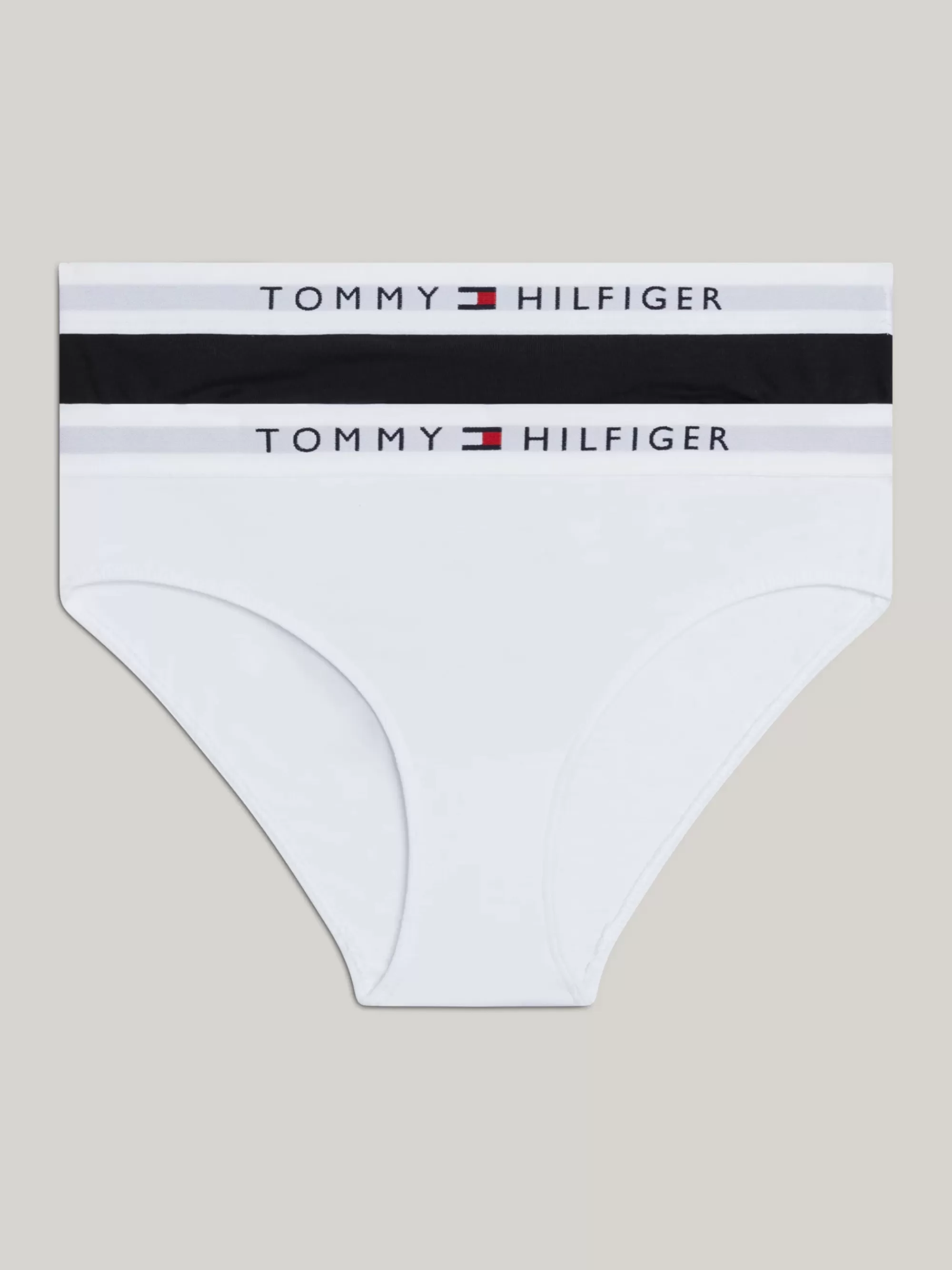 Ondergoed & Sokken*Tommy Hilfiger TH Original Set Van 2 Slips Met Logotaille WHITE / BLACK