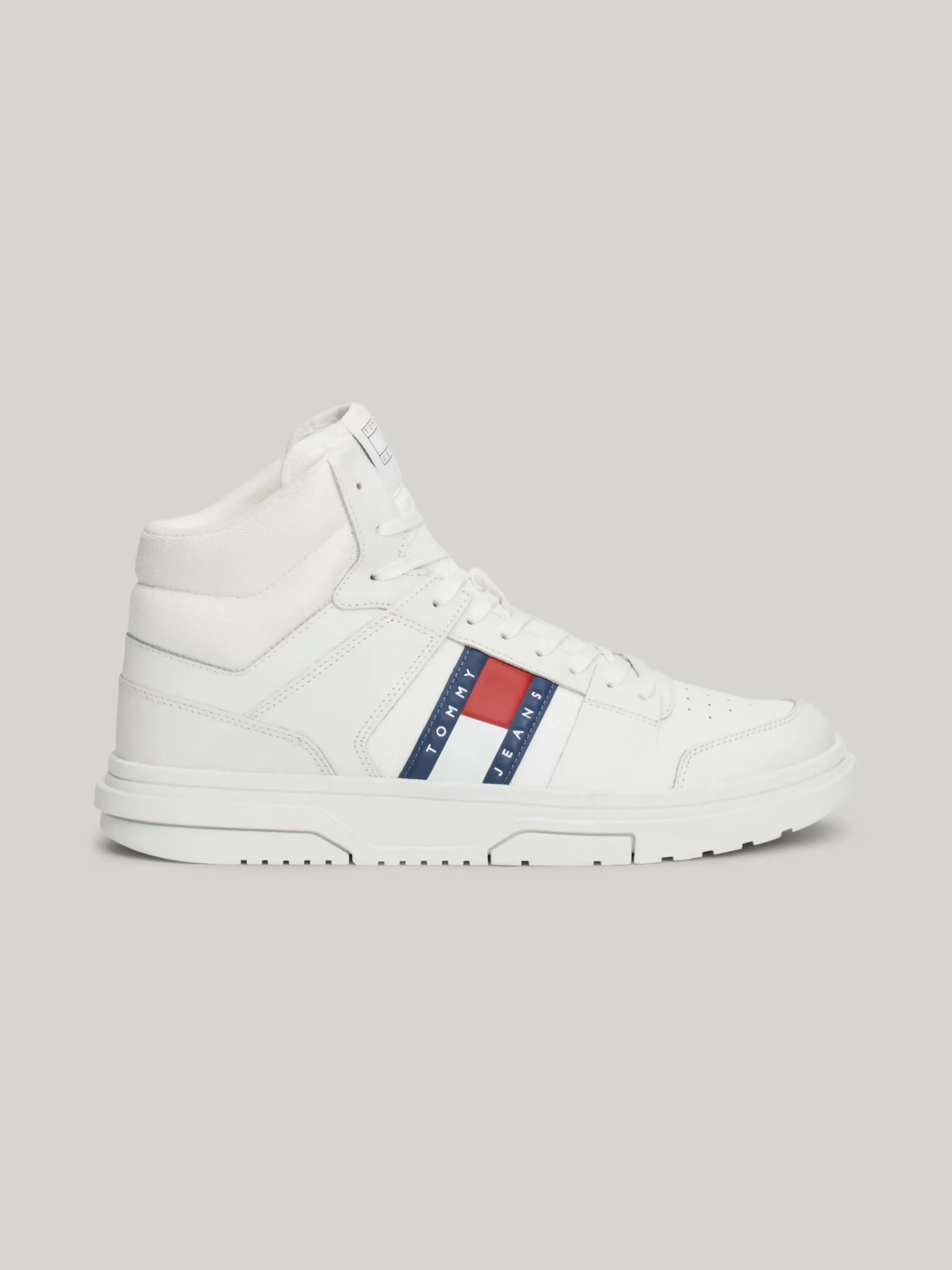 White Trainers | Sneakers*Tommy Hilfiger The Brooklyn Halfhoge Leren Sneaker ECRU