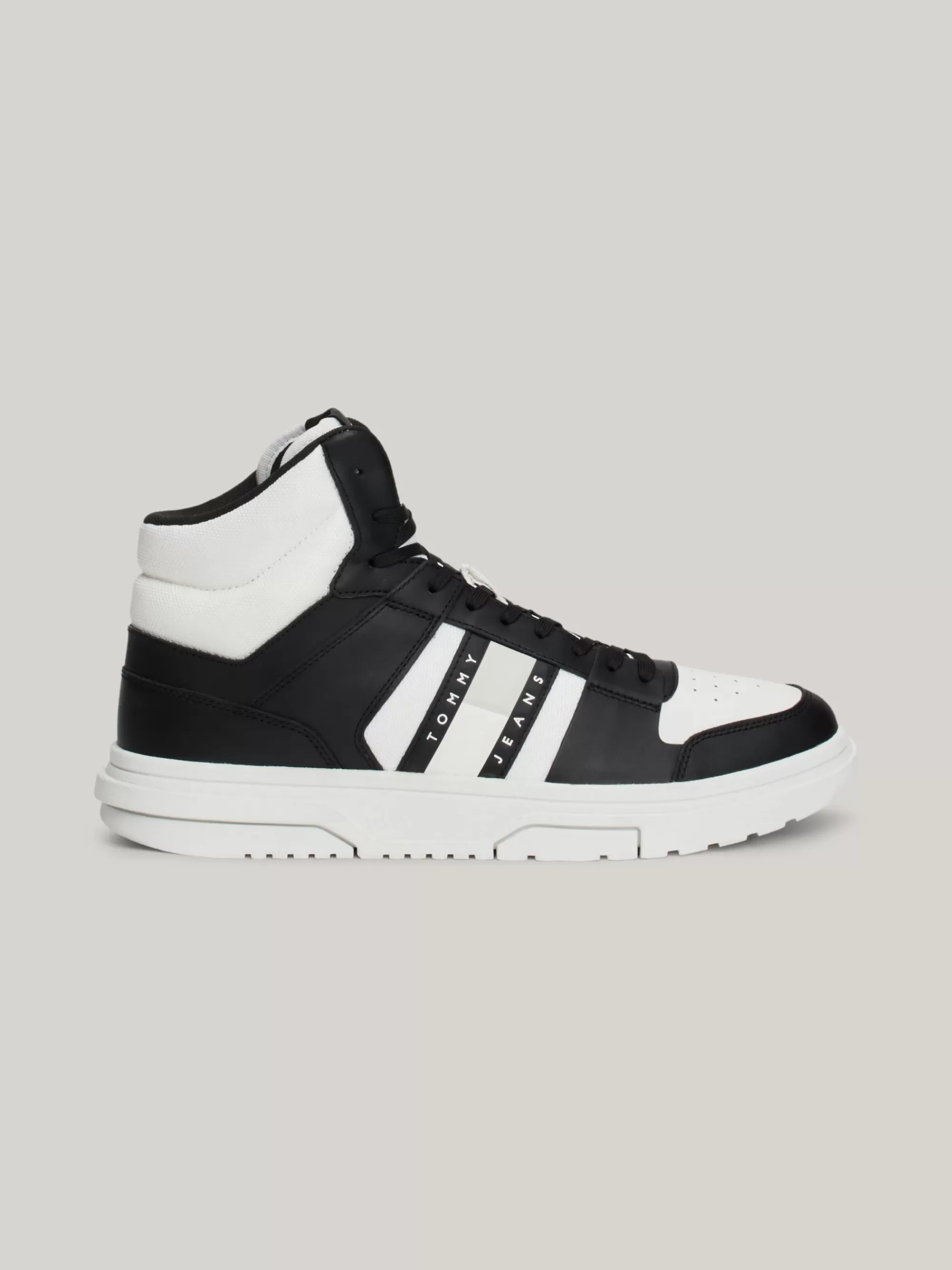 Sneakers*Tommy Hilfiger The Brooklyn Halfhoge Leren Sneaker BLACK