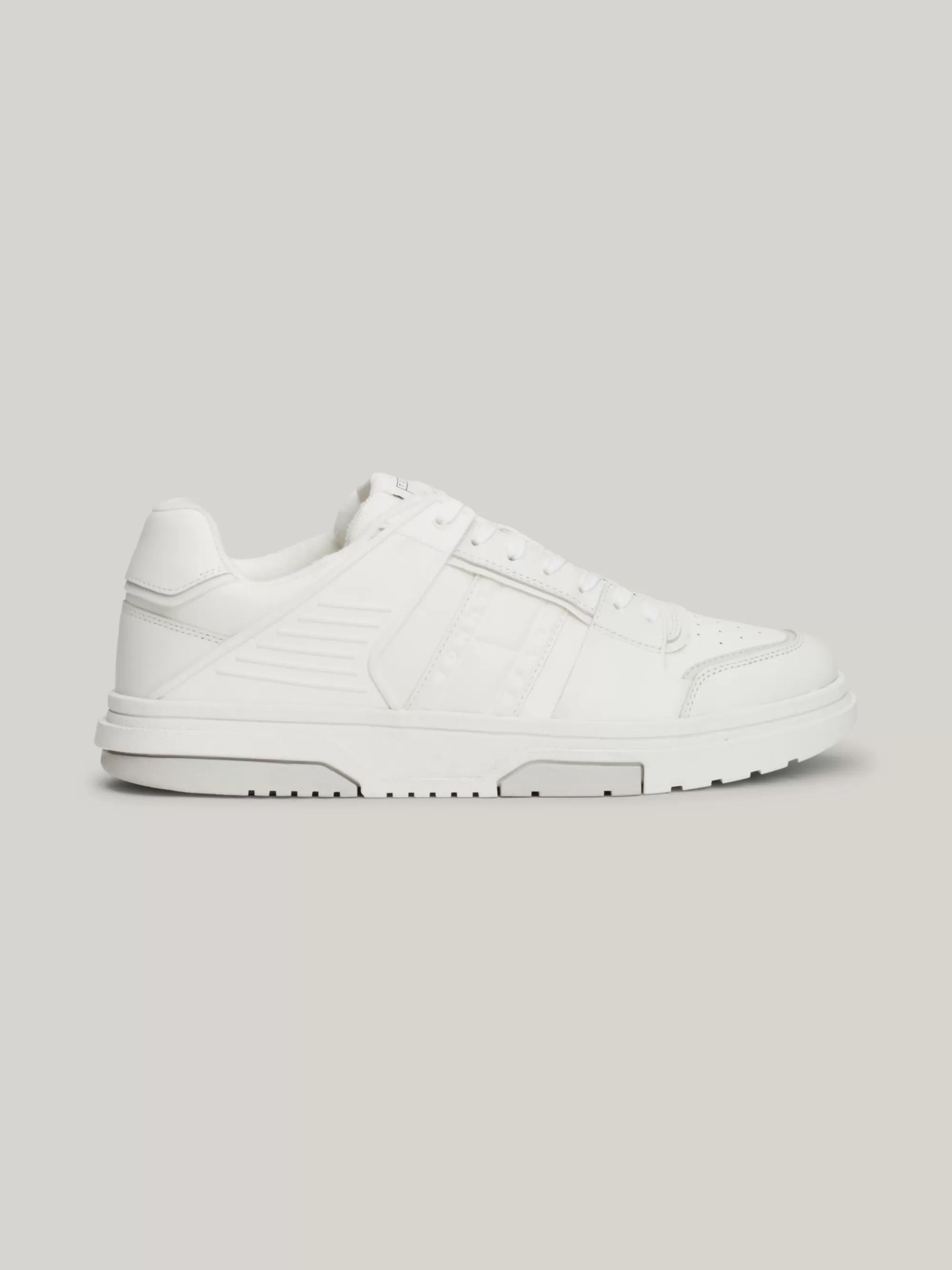 White Trainers | Sneakers*Tommy Hilfiger The Brooklyn Leren Hybride Sneaker ECRU