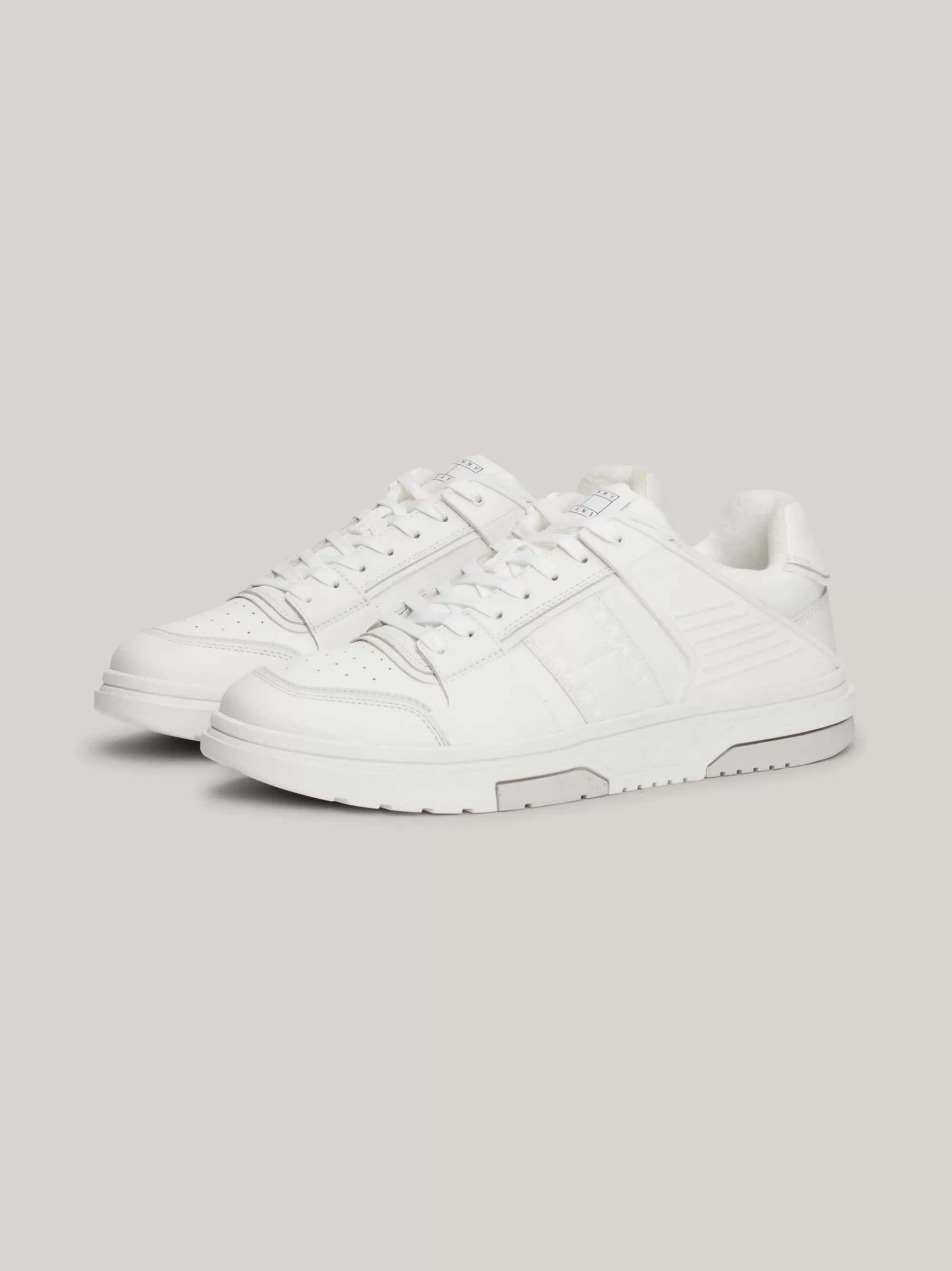 White Trainers | Sneakers*Tommy Hilfiger The Brooklyn Leren Hybride Sneaker ECRU