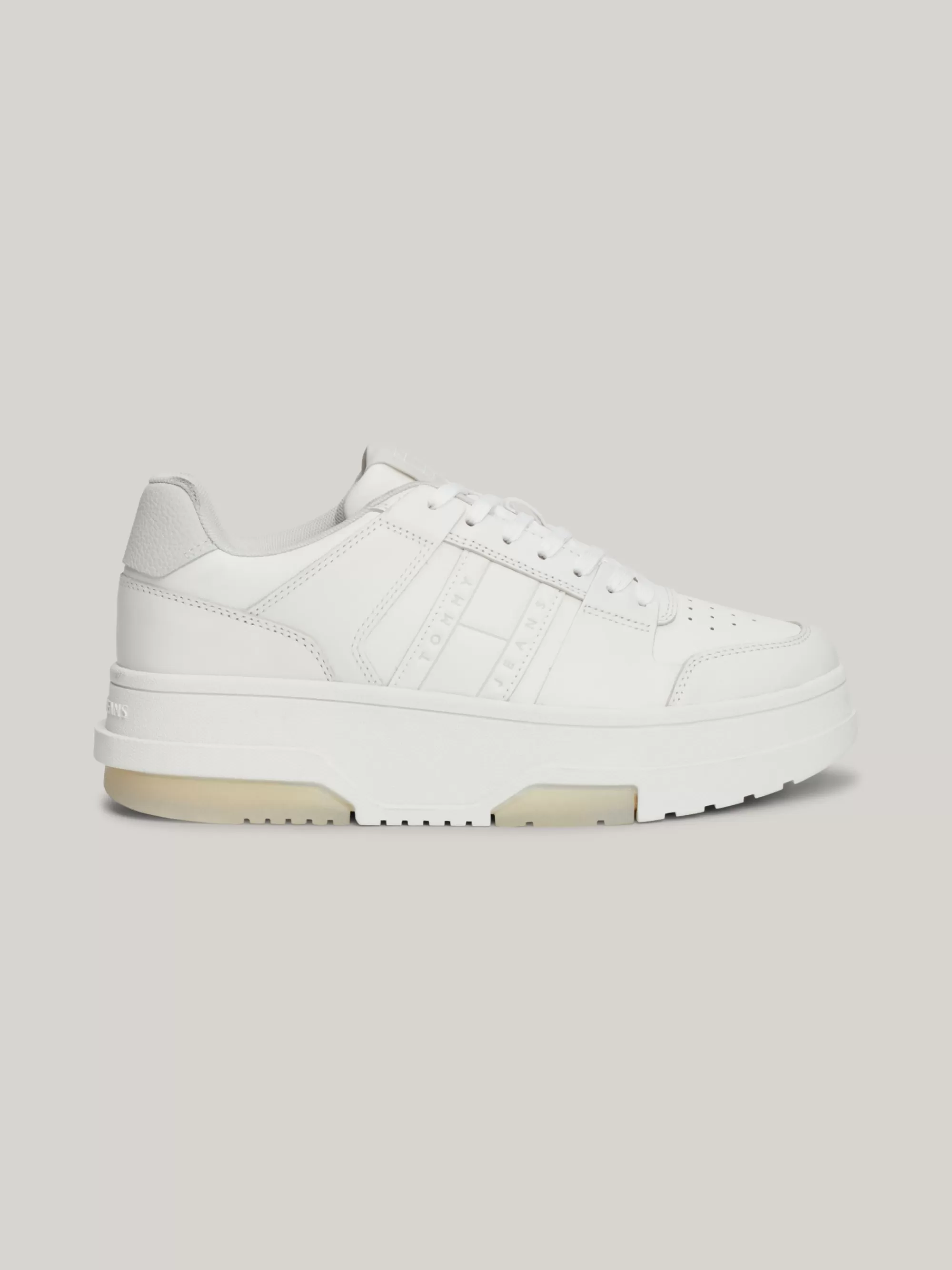 Sneakers*Tommy Hilfiger The Brooklyn Leren Platformsneaker STRATUS GREY