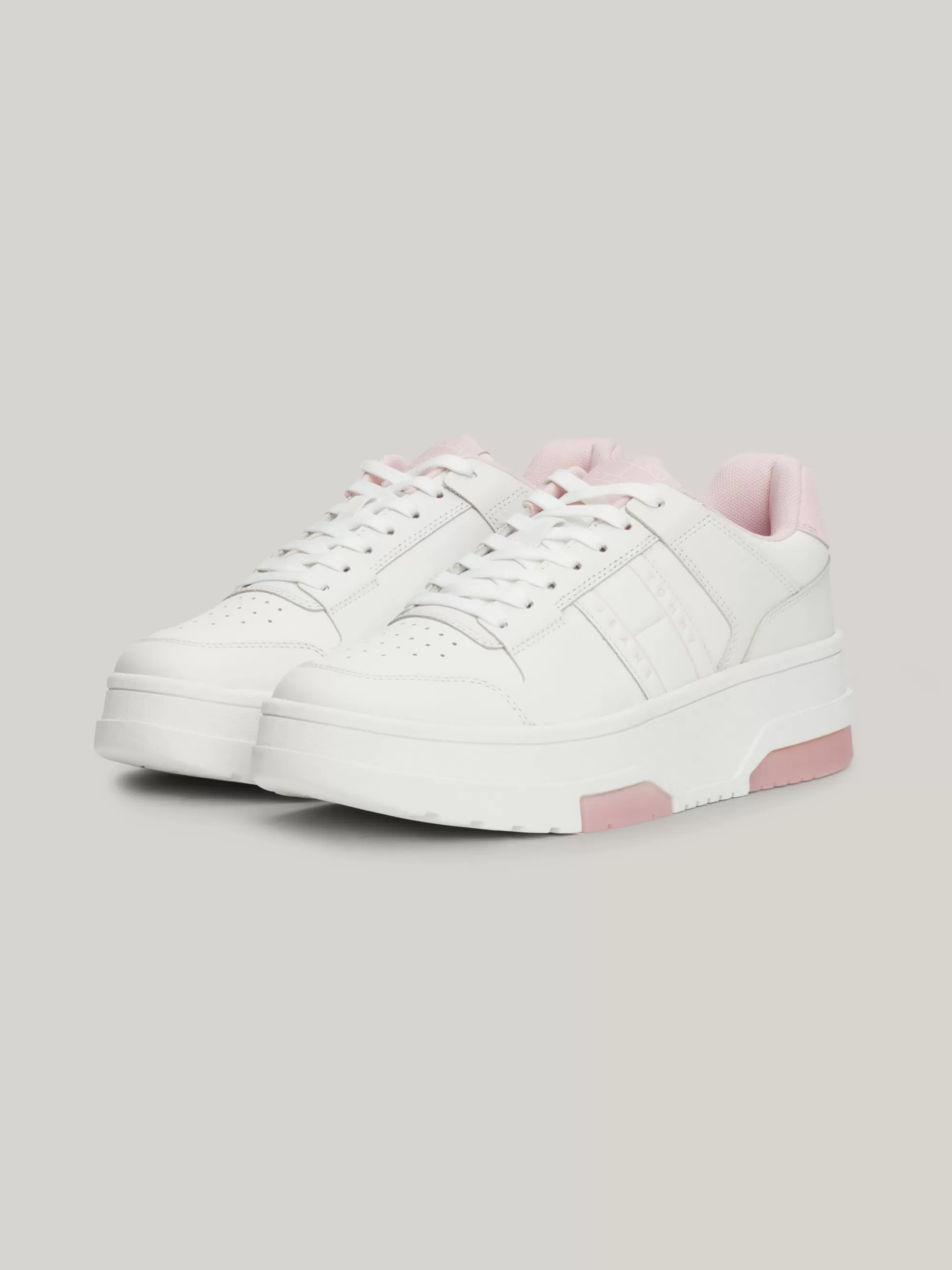 Sneakers*Tommy Hilfiger The Brooklyn Leren Platformsneaker MISTY PINK