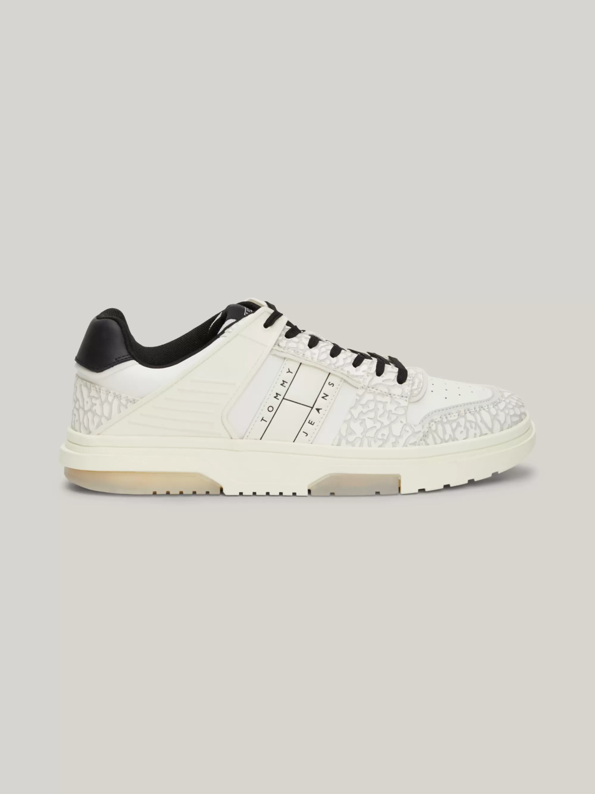 White Trainers | Sneakers*Tommy Hilfiger The Brooklyn Sneaker Van Getextureerd Leer IVORY