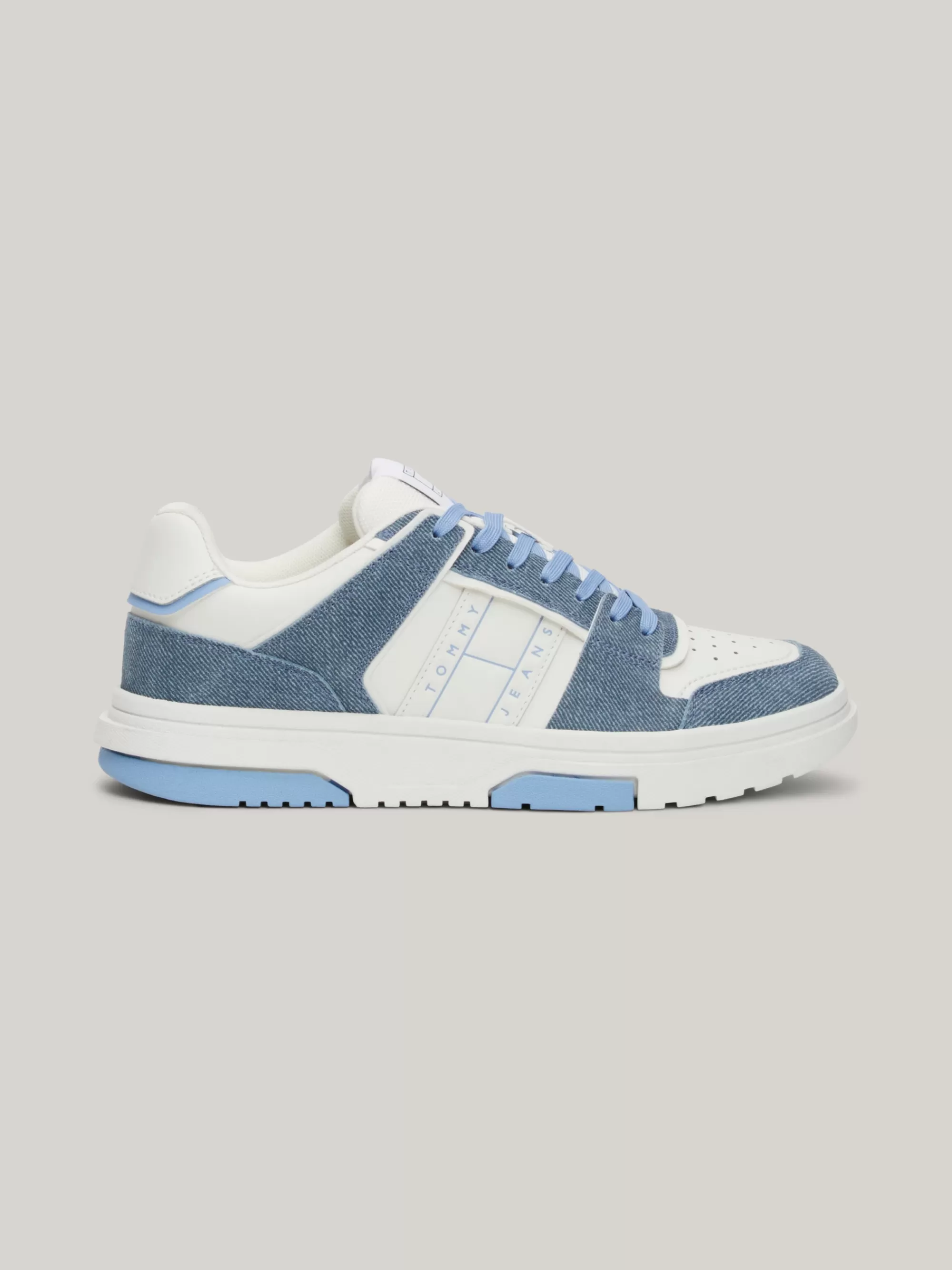 Sneakers*Tommy Hilfiger The Brooklyn Sneaker Van Leer En Denim WESTSIDE BLUE