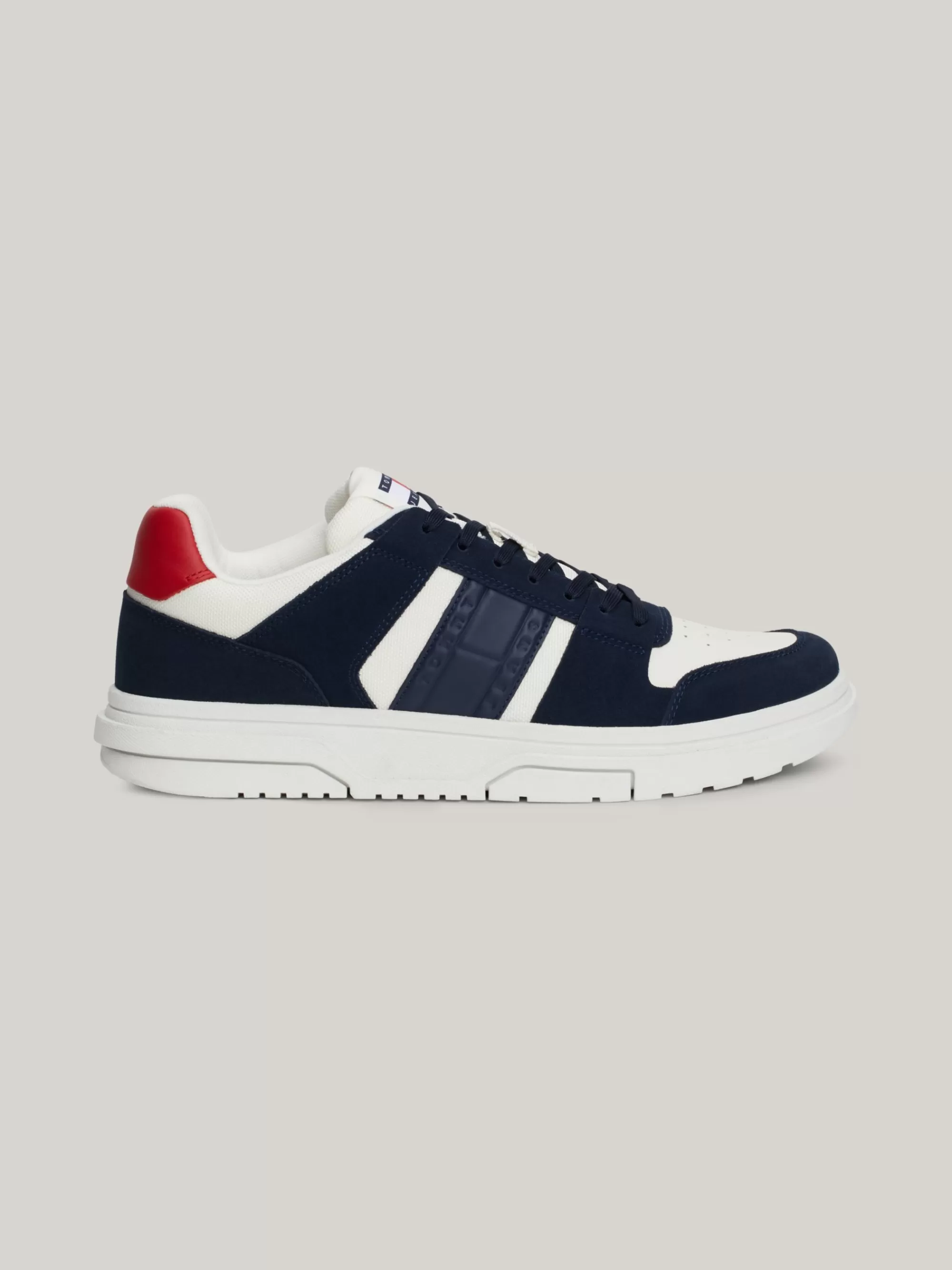 Sneakers*Tommy Hilfiger The Brooklyn Suède Sneaker Met Gemengde Texturen DARK NIGHT NAVY