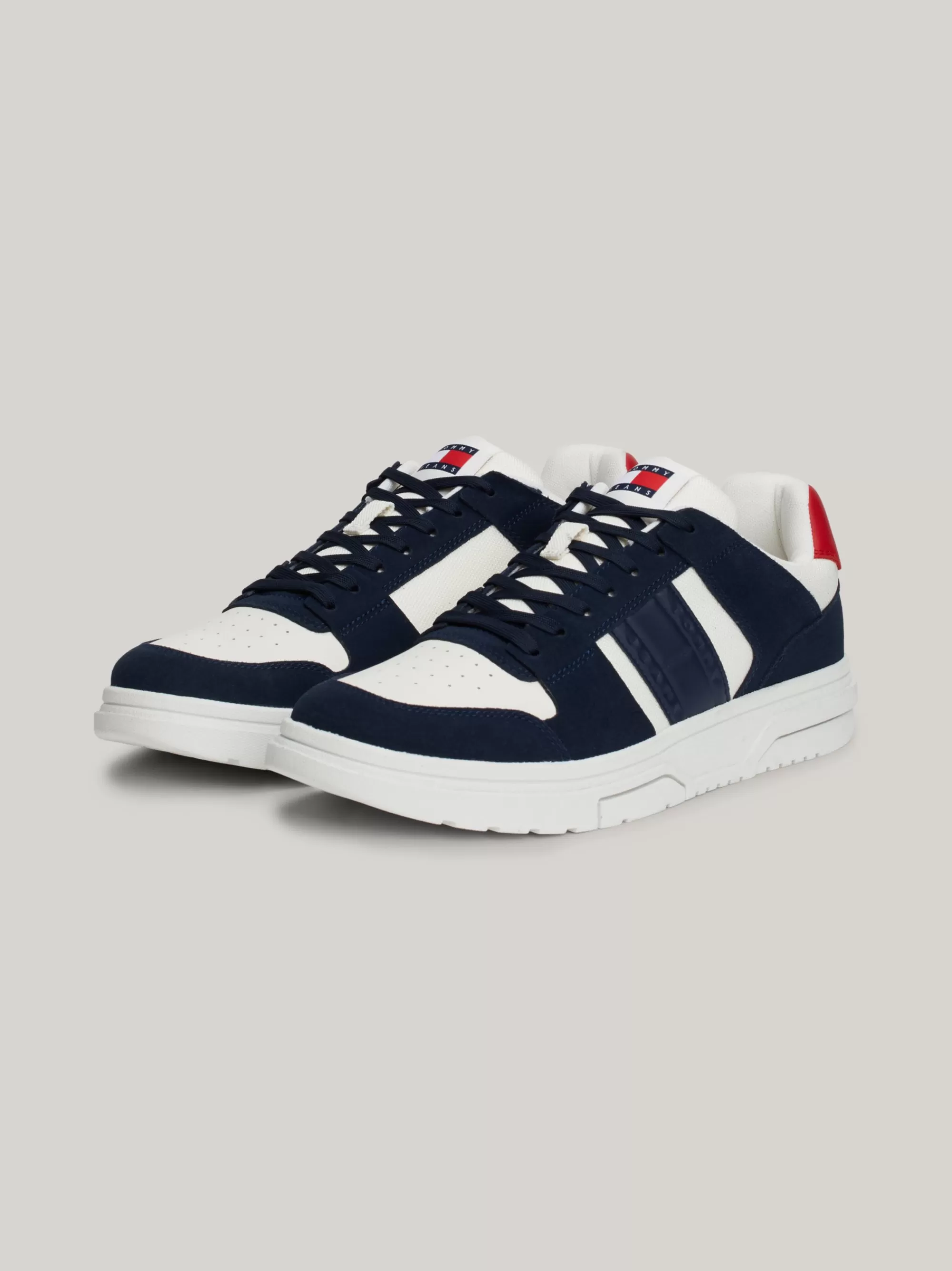 Sneakers*Tommy Hilfiger The Brooklyn Suède Sneaker Met Gemengde Texturen DARK NIGHT NAVY