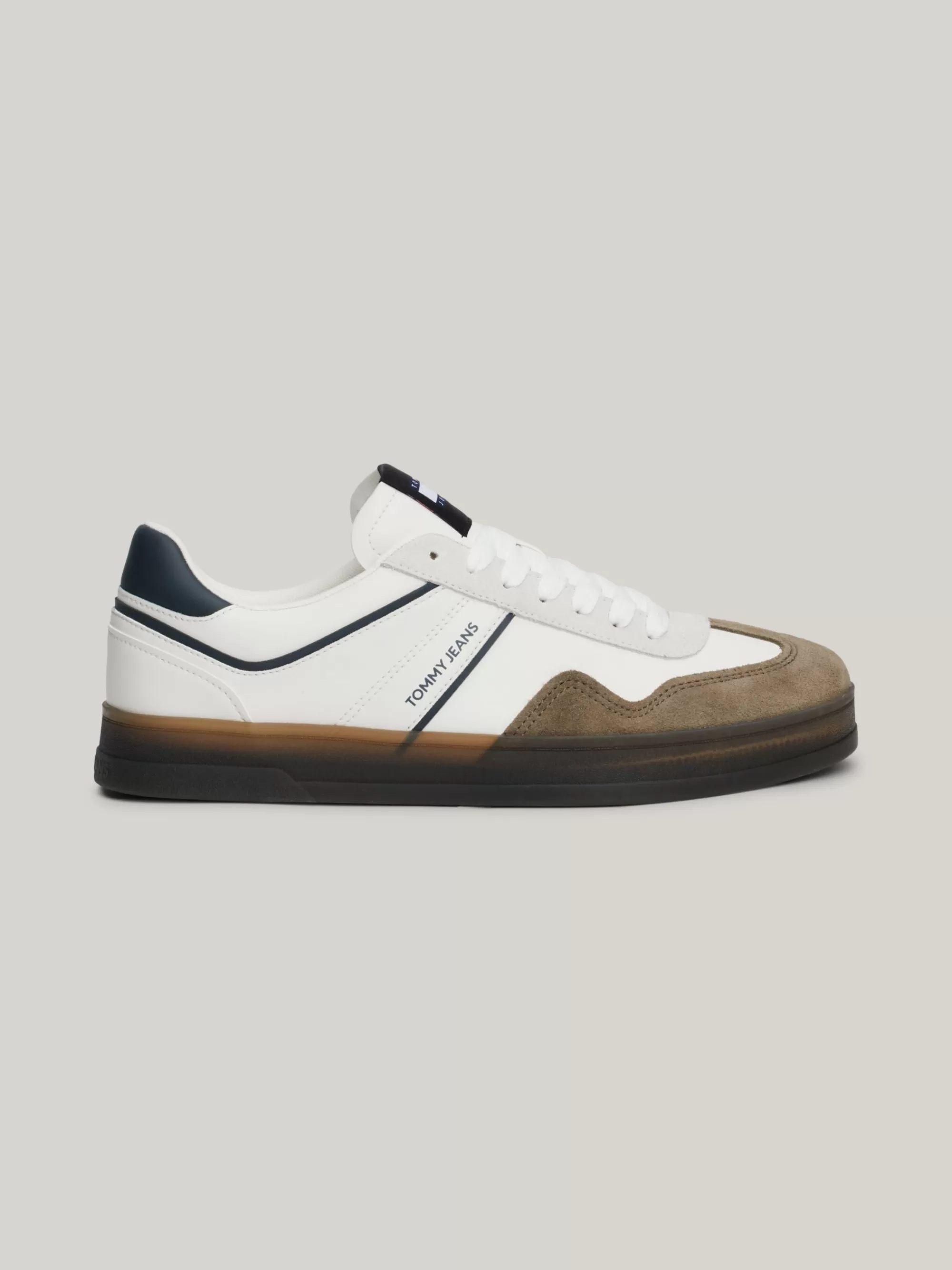 White Trainers | Sneakers*Tommy Hilfiger The Greenwich Leren Sneaker Met Colour-pop ECRU