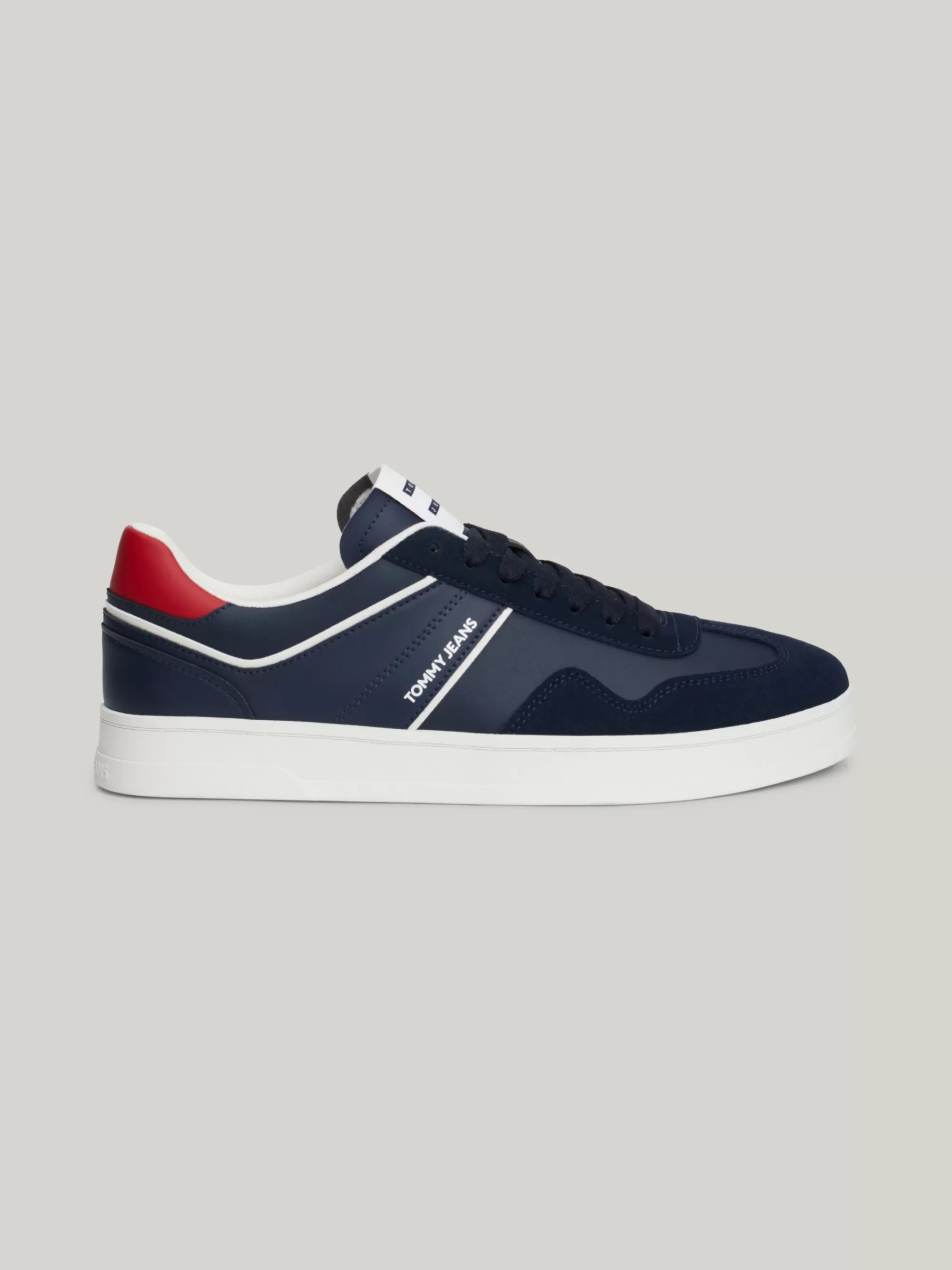 Sneakers*Tommy Hilfiger The Greenwich Leren Sneaker Met Colour-pop RWB