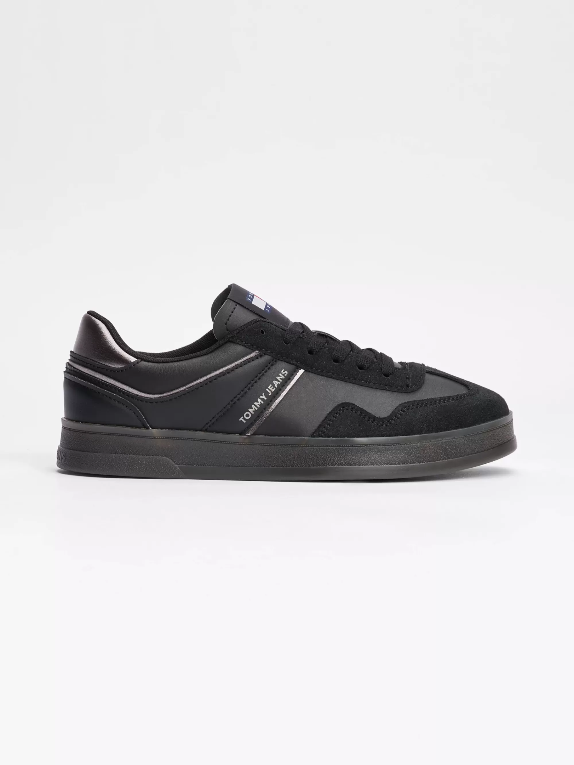 Sneakers*Tommy Hilfiger The Greenwich Leren Sneaker Met Logo BLACK
