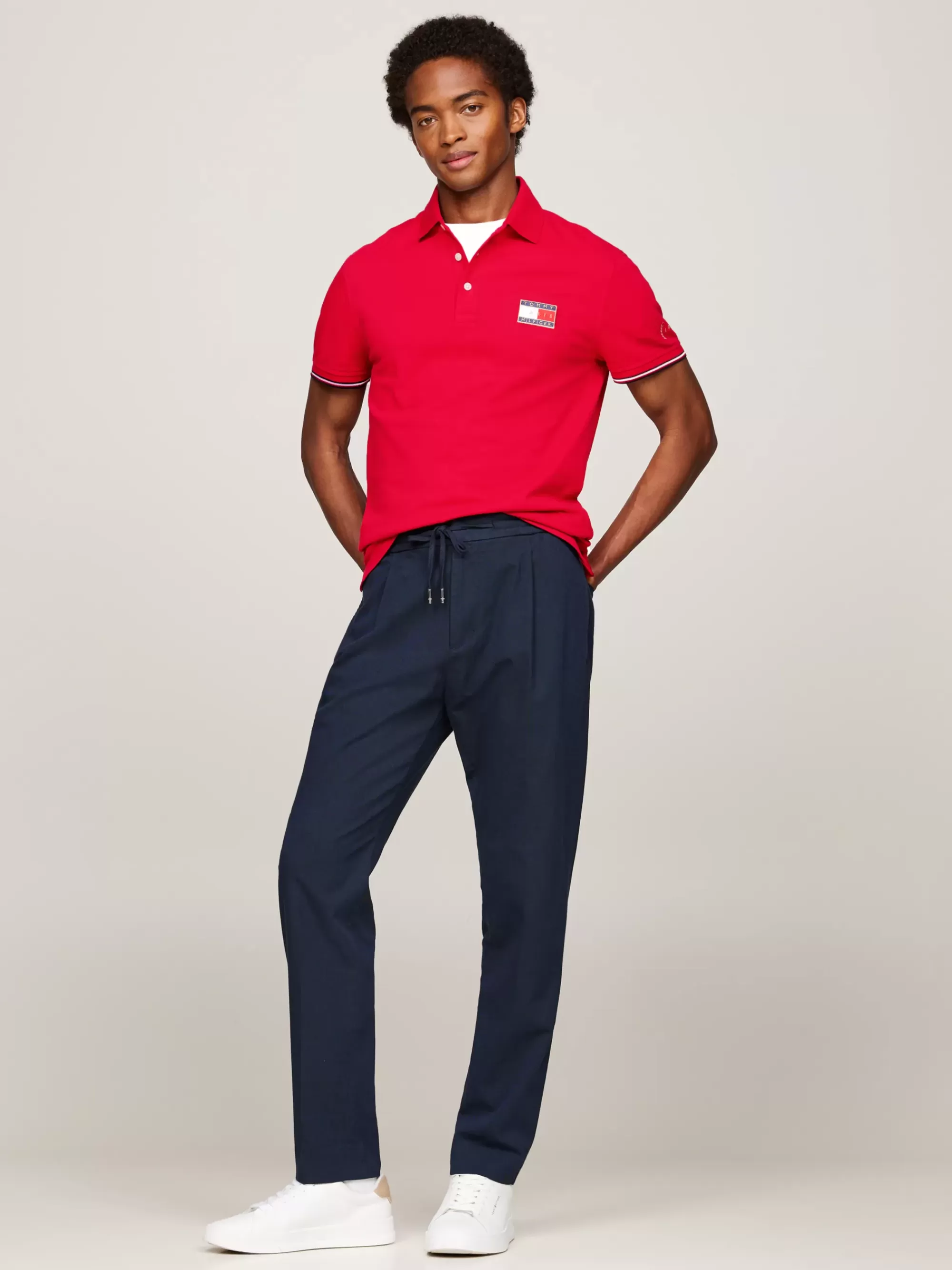 Polo's*Tommy Hilfiger Paris 1985 Slim Fit Poloshirt PRIMARY RED