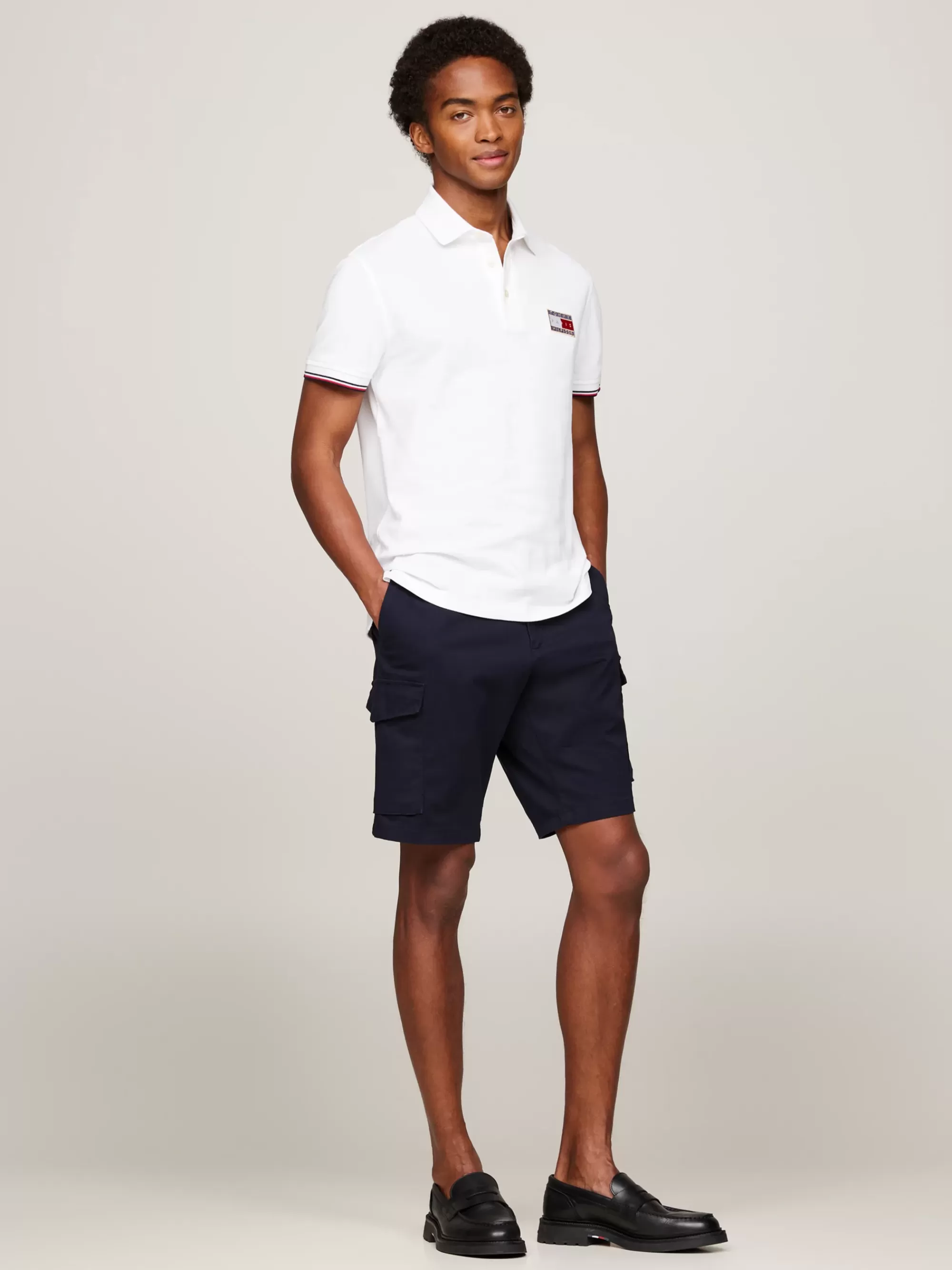 Polo's*Tommy Hilfiger Paris 1985 Slim Fit Poloshirt WHITE