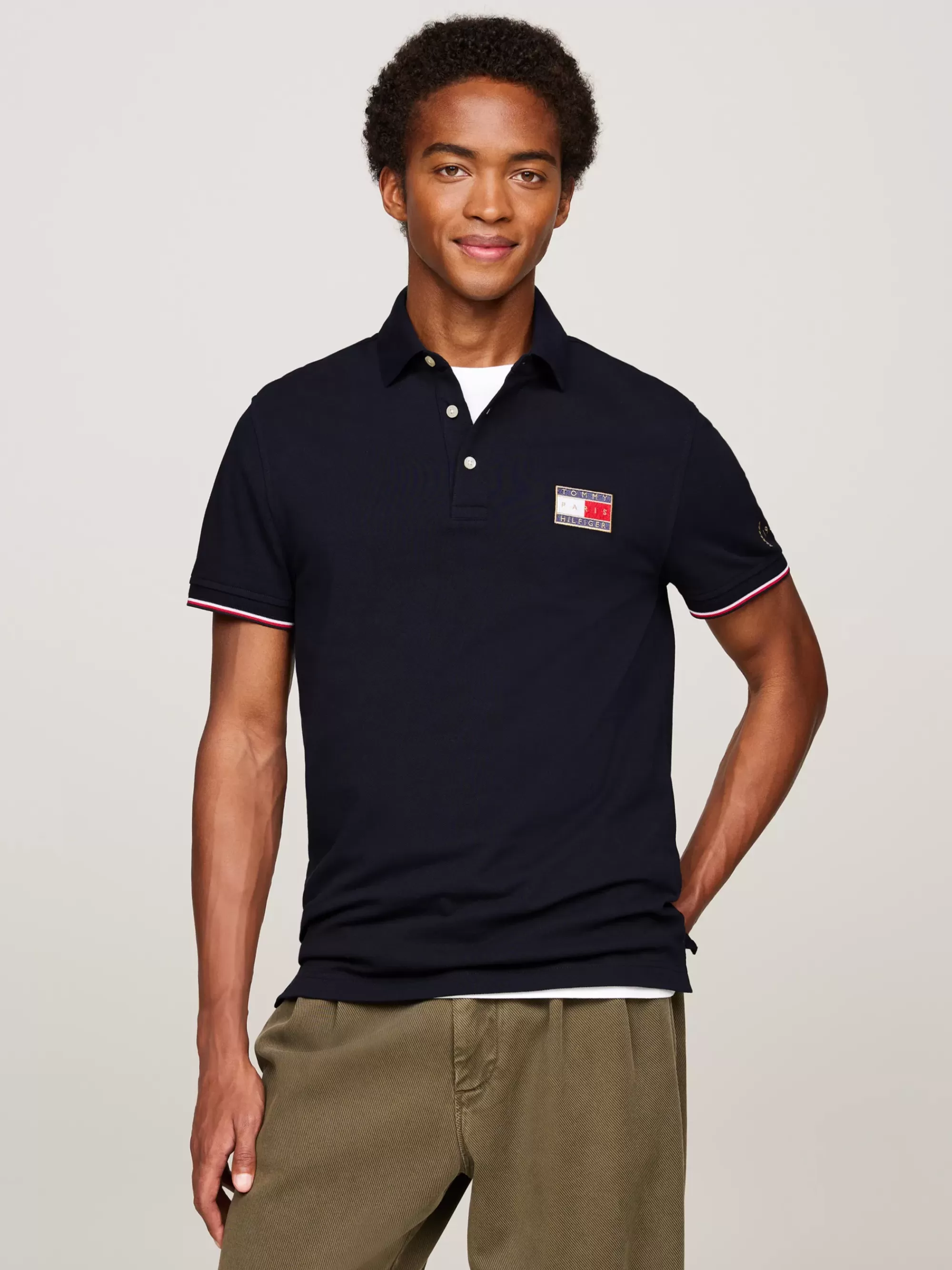 Polo's*Tommy Hilfiger Paris 1985 Slim Fit Poloshirt DESERT SKY
