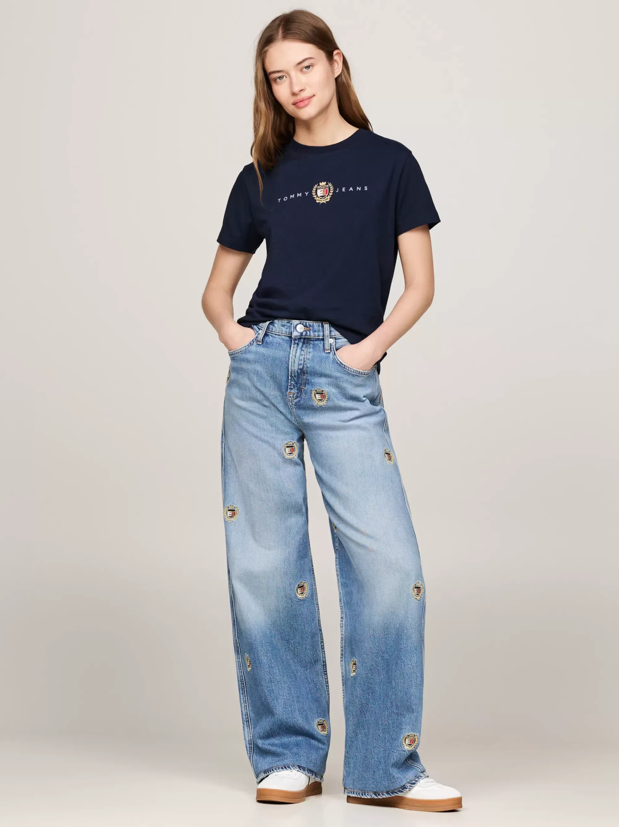 T-Shirts*Tommy Hilfiger Tommy Prep T-shirt Met Ronde Hals DARK NIGHT NAVY