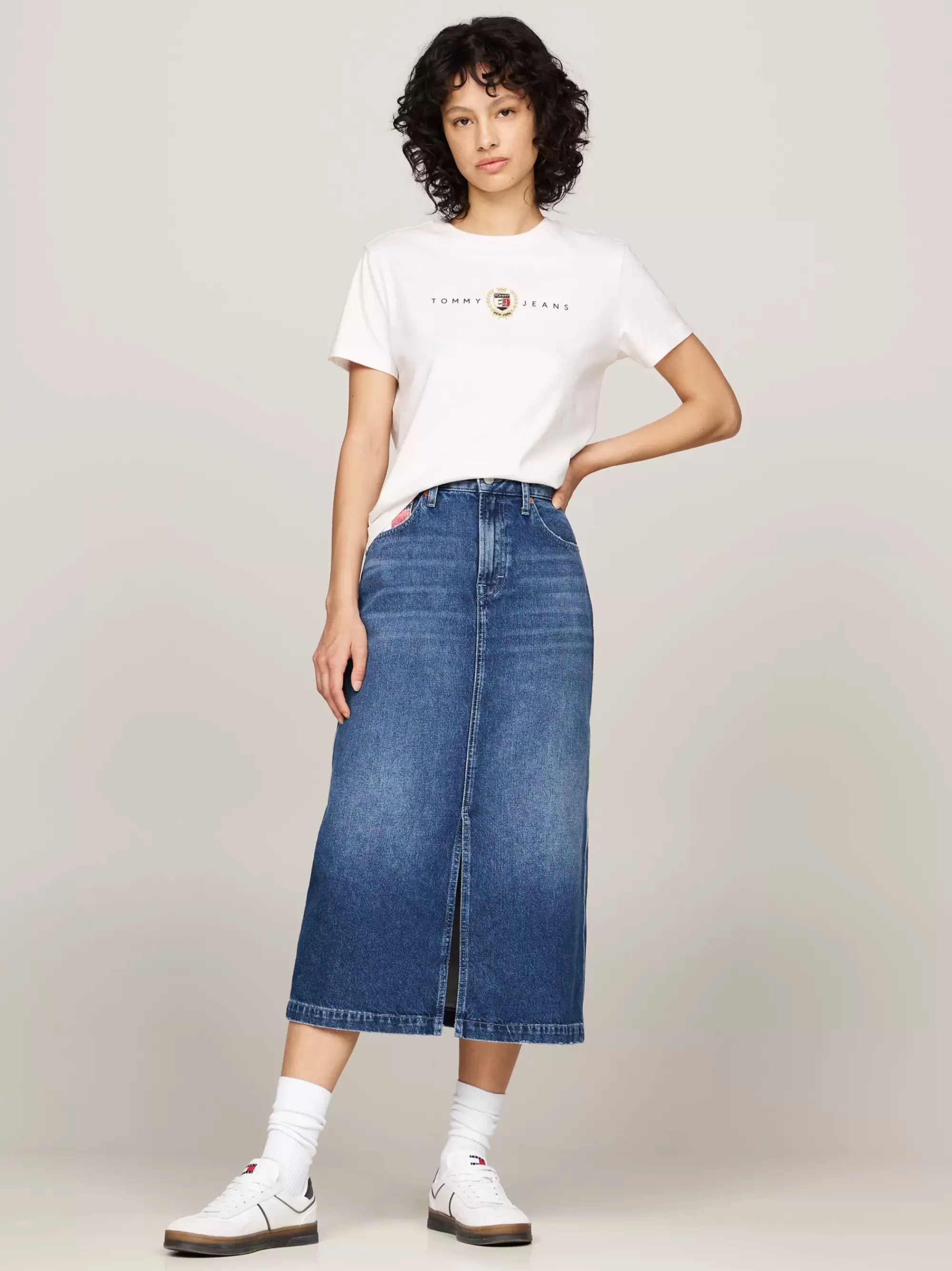 T-Shirts*Tommy Hilfiger Tommy Prep T-shirt Met Ronde Hals ANCIENT WHITE