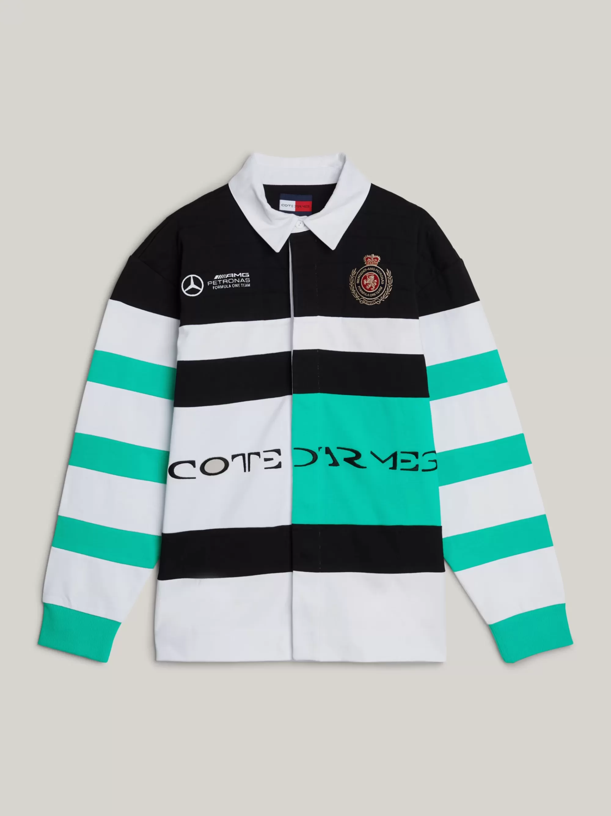 Polo's*Tommy Hilfiger Tommy X Mercedes F1 X CR Colour-blocked Rugbyshirt BLACK