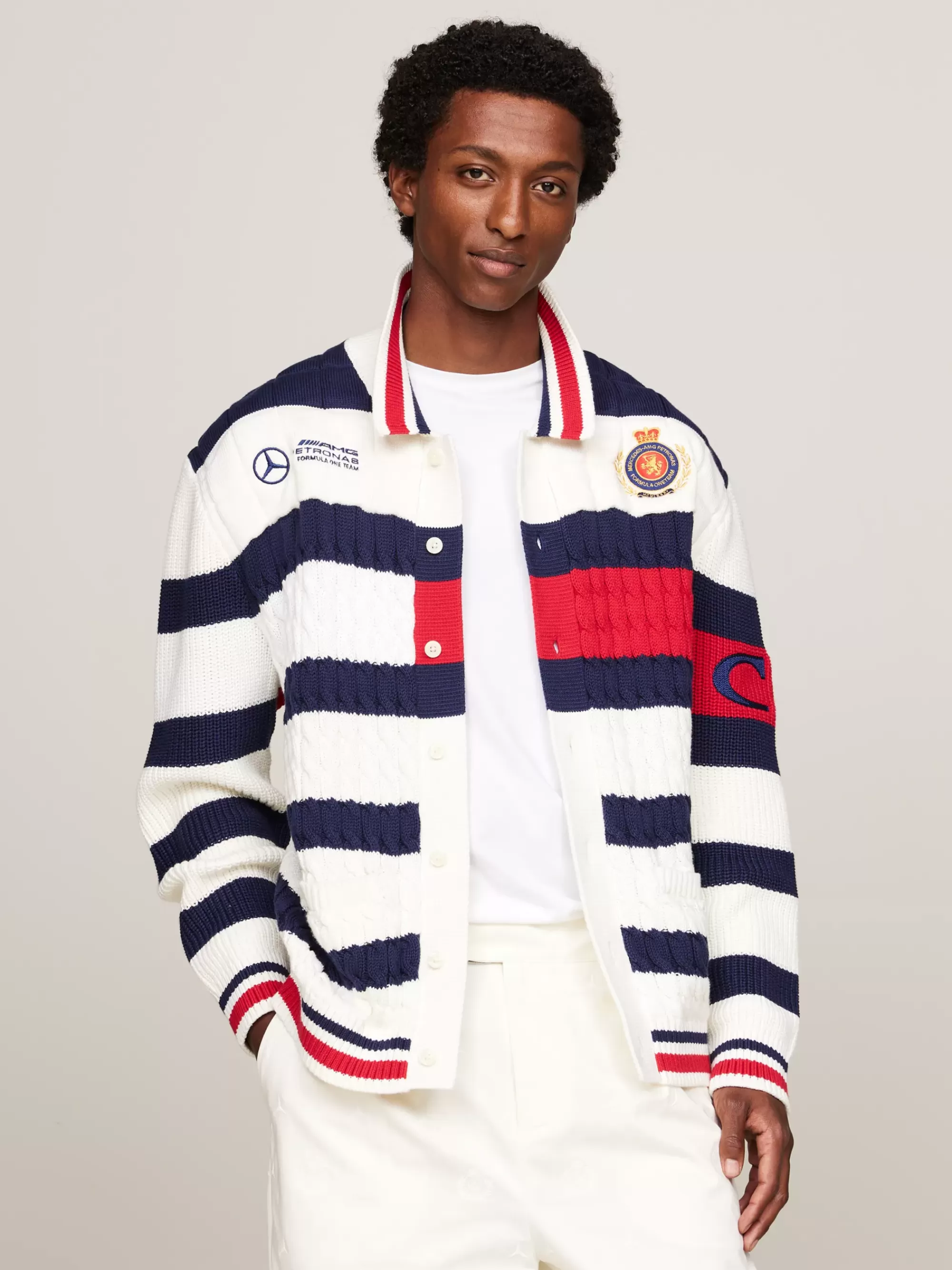 Vesten | Truien & Vesten*Tommy Hilfiger Tommy X Mercedes F1 X CR Rugbyvest YALE NAVY