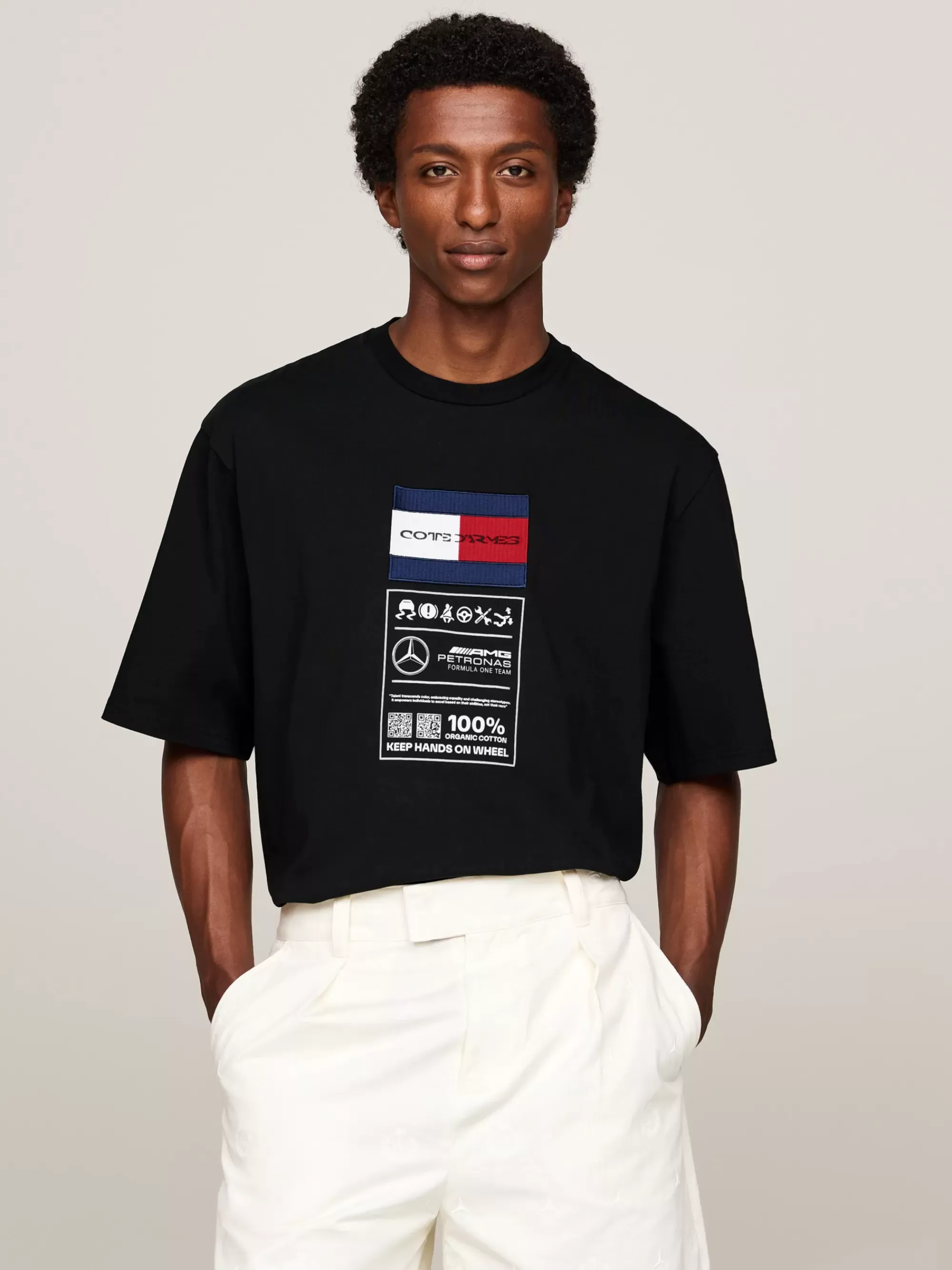 T-Shirts*Tommy Hilfiger Tommy X Mercedes F1 X CR T-shirt Met Logo BLACK