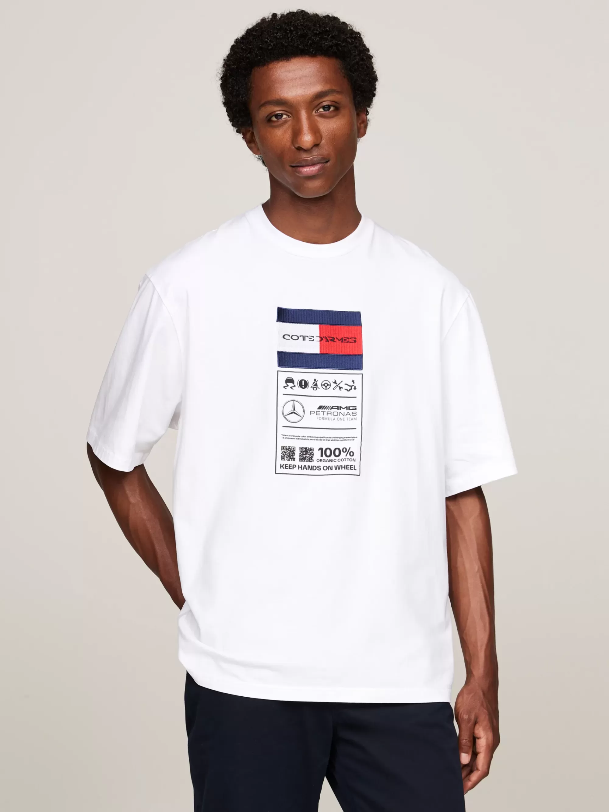 T-Shirts*Tommy Hilfiger Tommy X Mercedes F1 X CR T-shirt Met Logo WHITE
