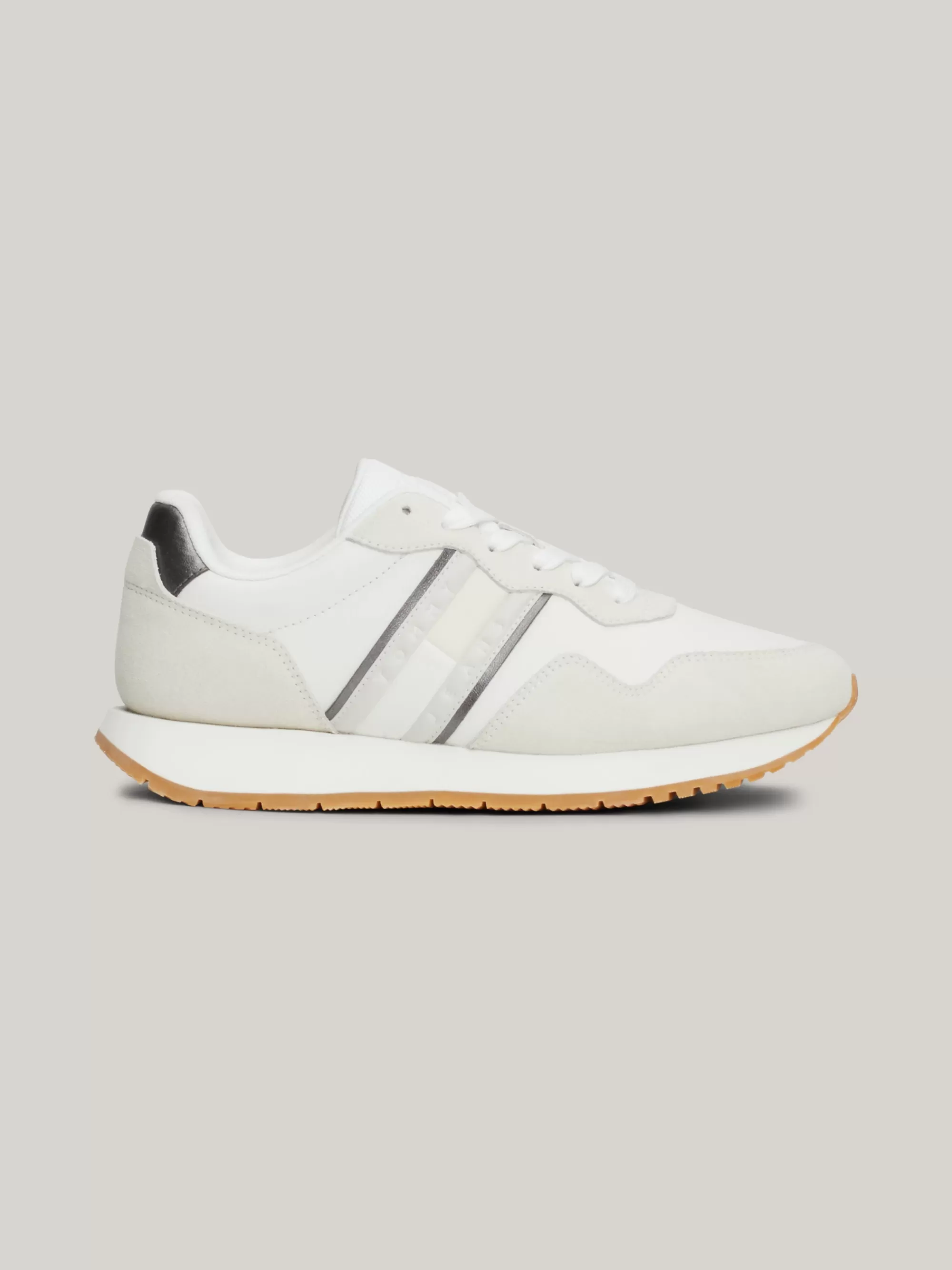 Sneakers*Tommy Hilfiger Ton-sur-ton Suède Hardloopsneaker ECRU