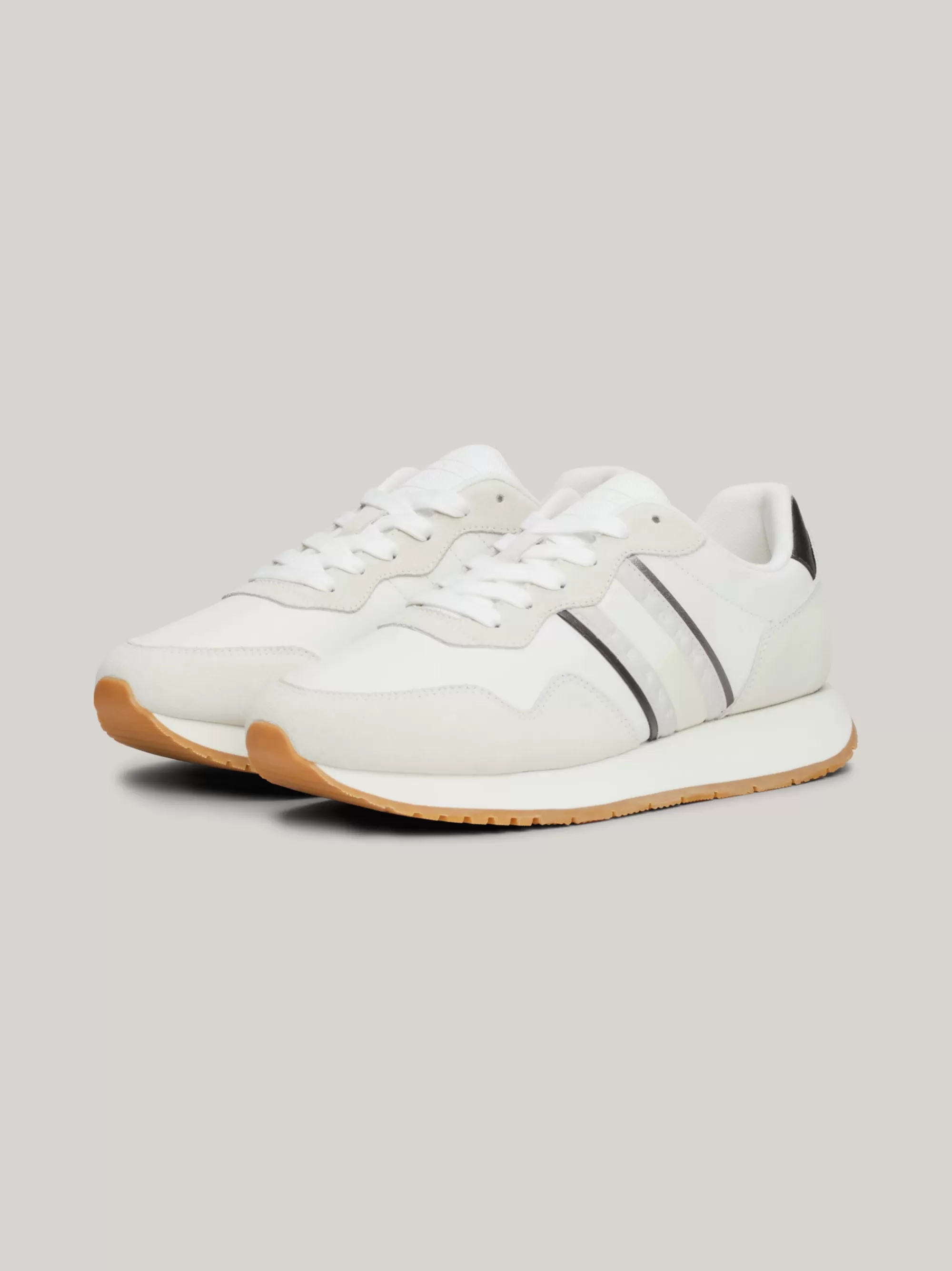 Sneakers*Tommy Hilfiger Ton-sur-ton Suède Hardloopsneaker ECRU