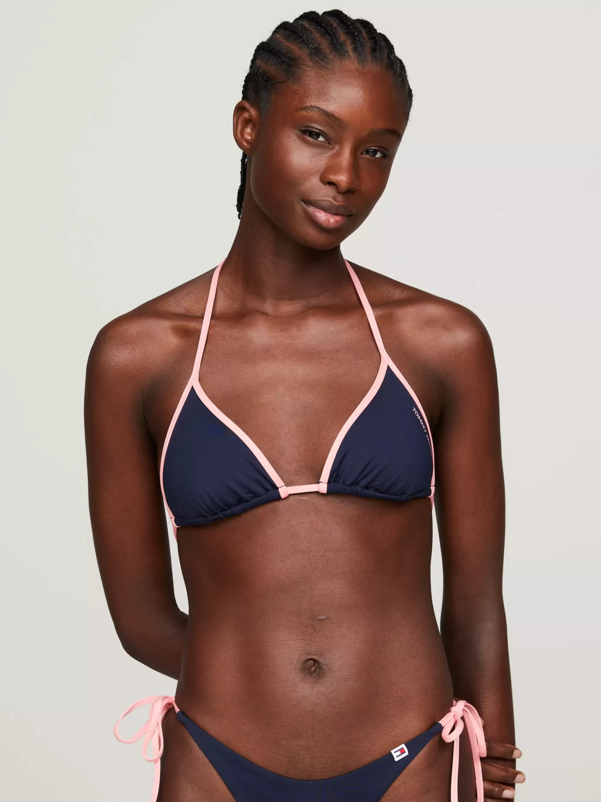Swimwear*Tommy Hilfiger Triangel-bikinitop Met Halternek DARK NIGHT NAVY