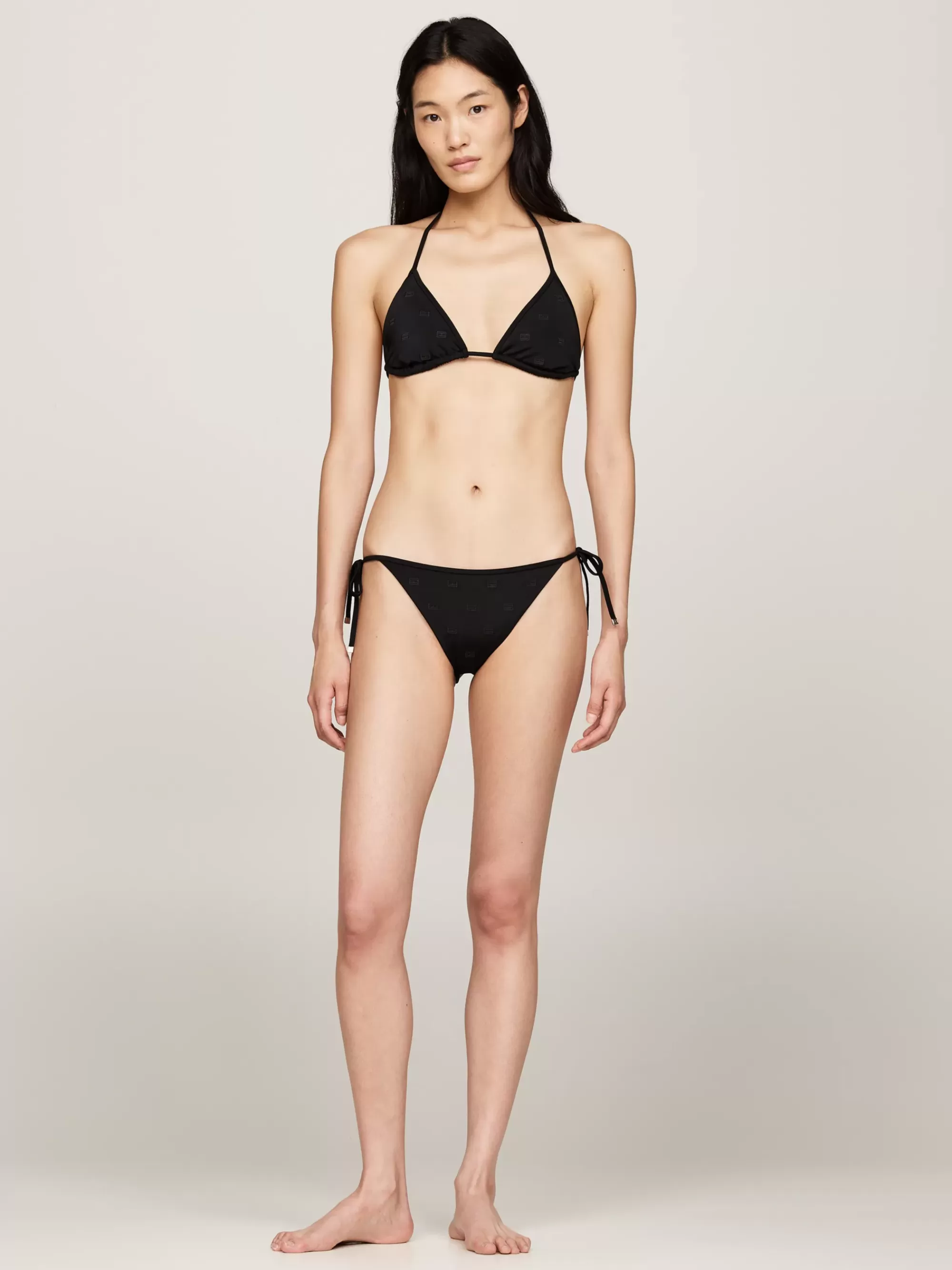 Swimwear*Tommy Hilfiger Triangelbikinitop Met Halternek En Vulling BLACK