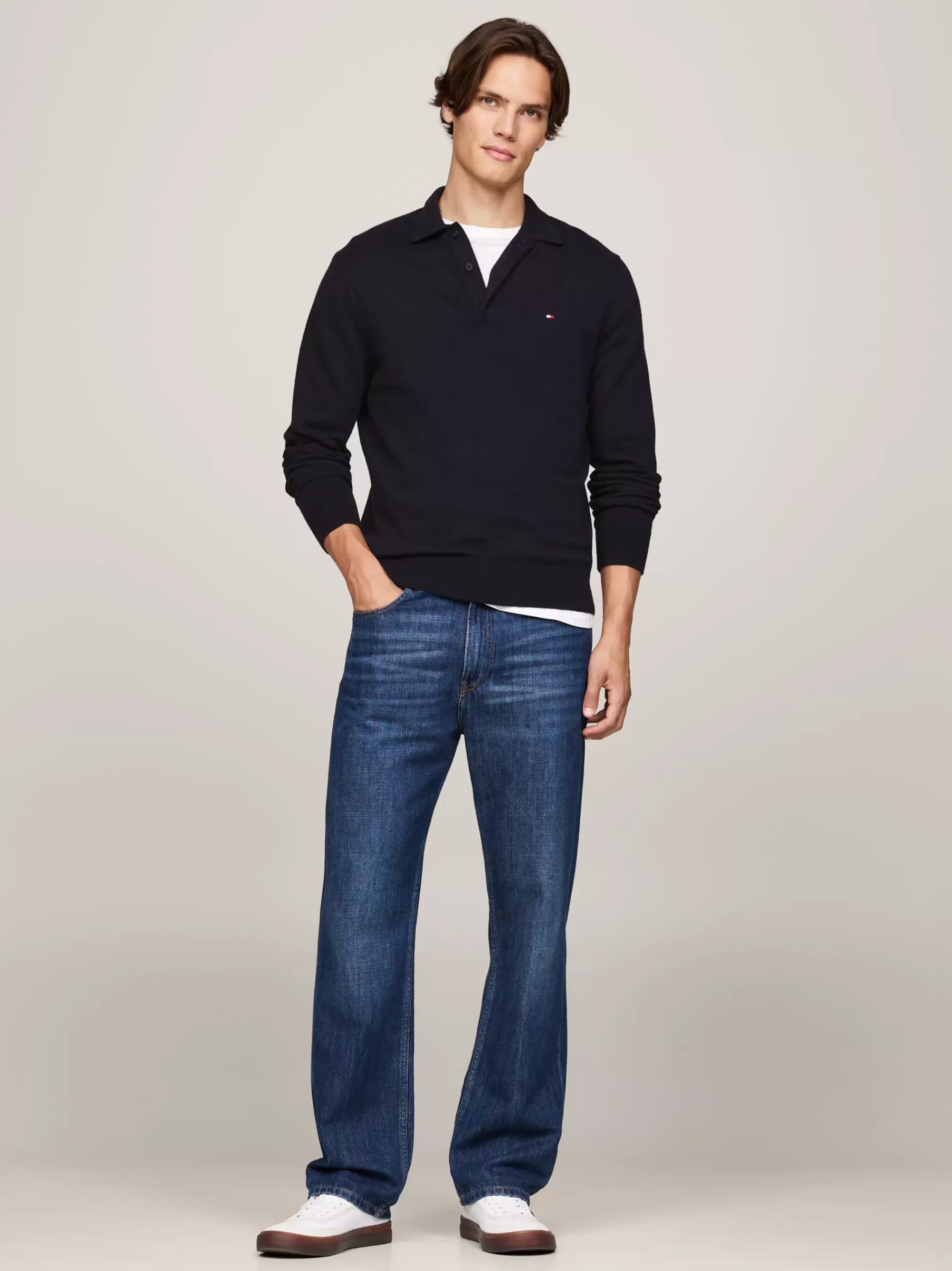 Truien | Truien & Vesten*Tommy Hilfiger Trui Met Kasjmier En Polokraag DESERT SKY