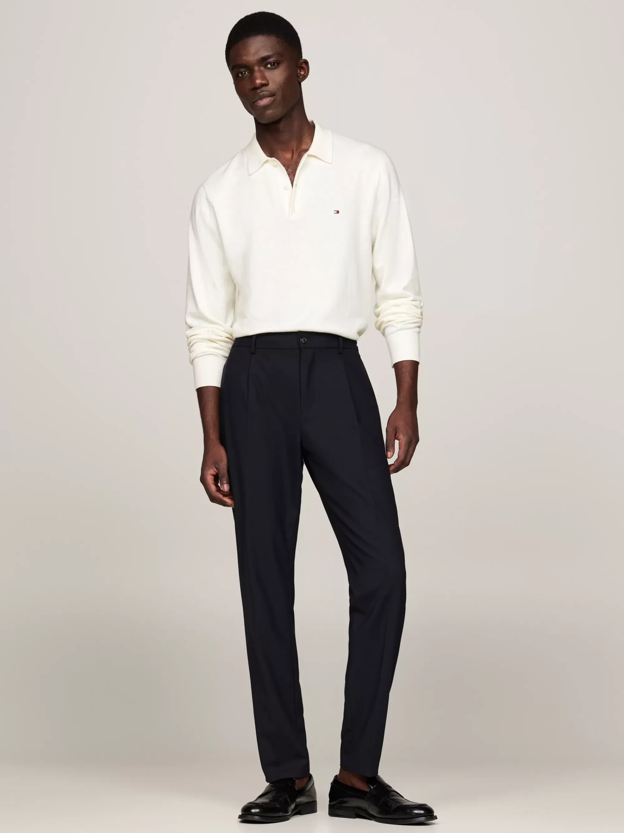 Truien | Truien & Vesten*Tommy Hilfiger Trui Met Kasjmier En Polokraag IVORY