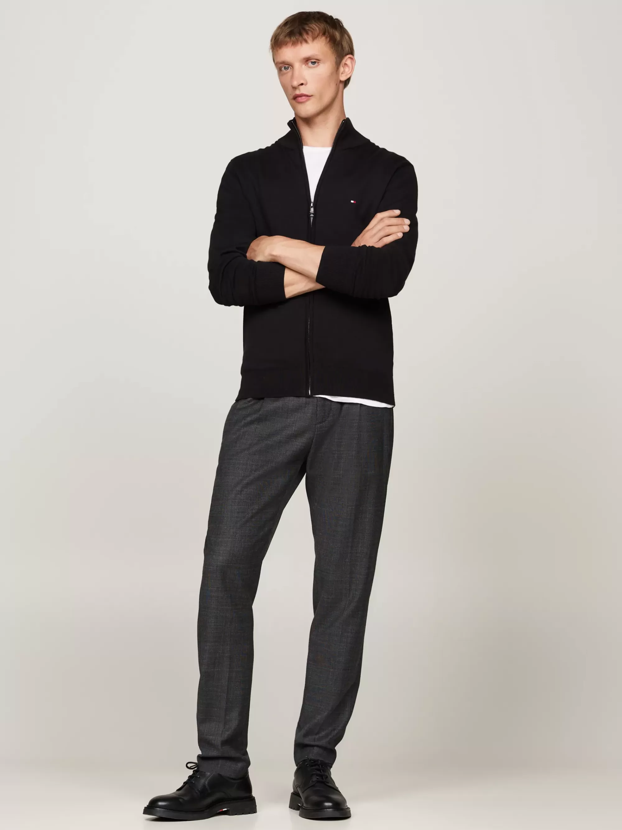 Truien | Truien & Vesten*Tommy Hilfiger Trui Met Opstaande Hals En Rits BLACK