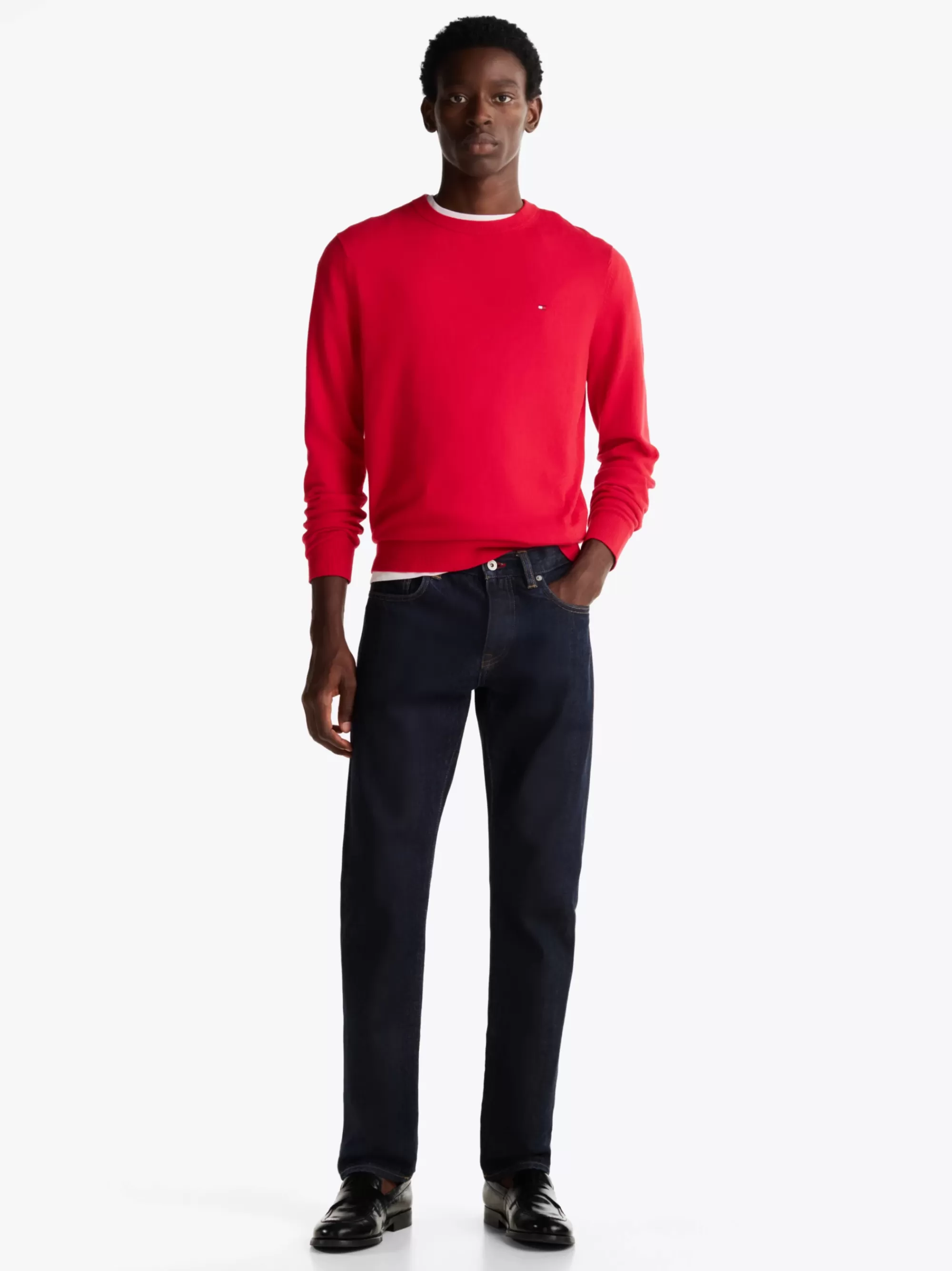 Truien Met Ronde Hals | Truien*Tommy Hilfiger Trui Van Kasjmiermix Met Ronde Hals PRIMARY RED