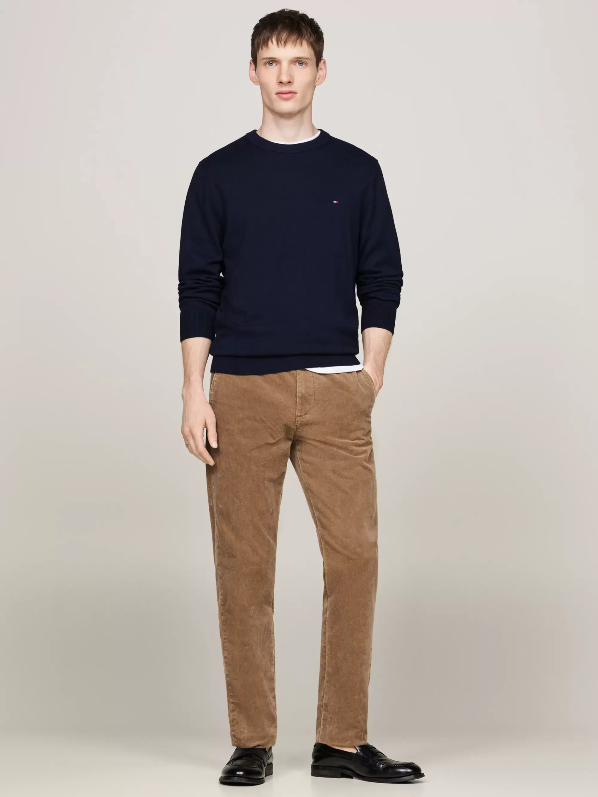 Truien Met Ronde Hals | Truien*Tommy Hilfiger Trui Van Kasjmiermix Met Ronde Hals DESERT SKY