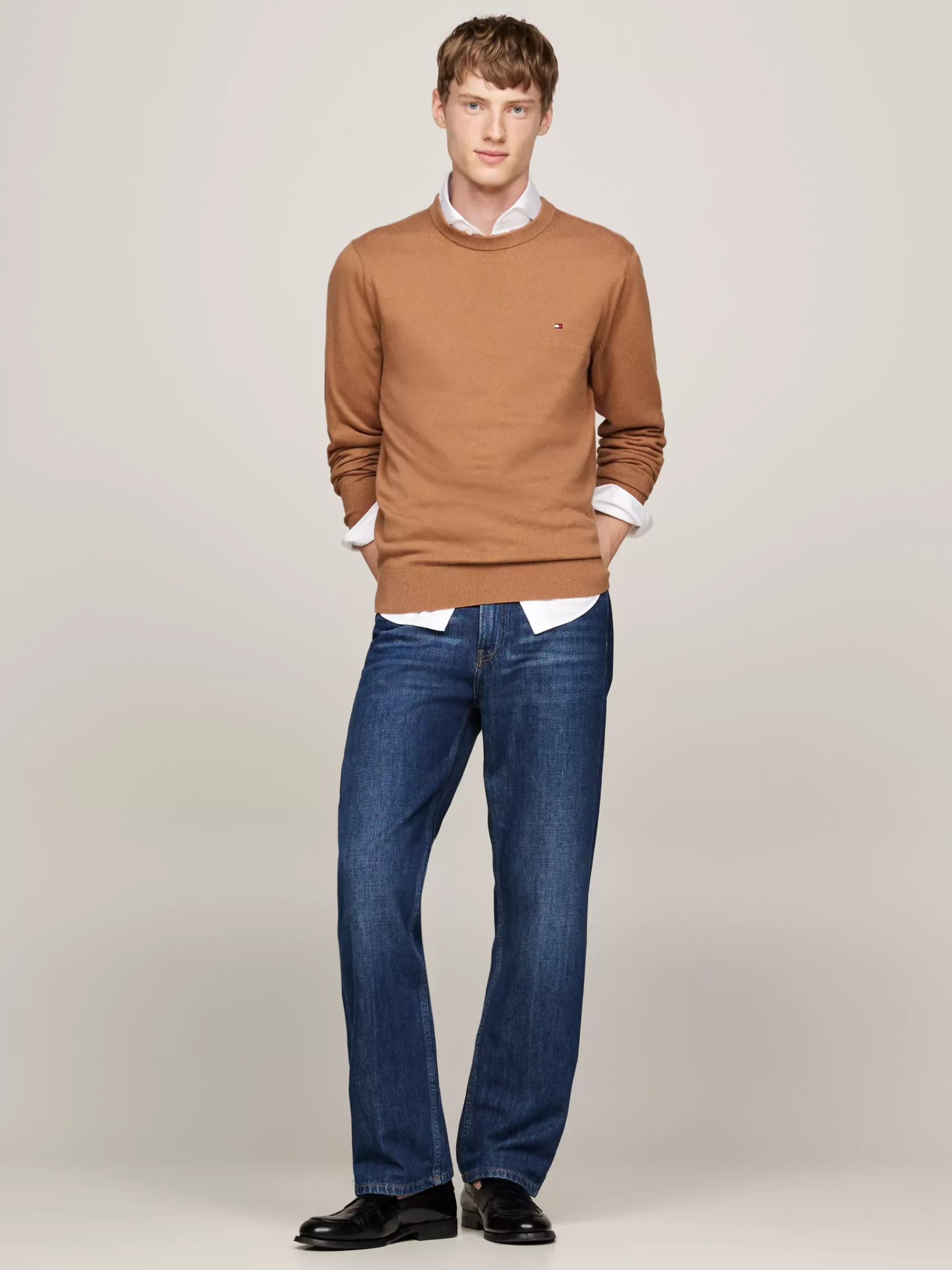 Truien Met Ronde Hals | Truien*Tommy Hilfiger Trui Van Kasjmiermix Met Ronde Hals SAFARI CANVAS