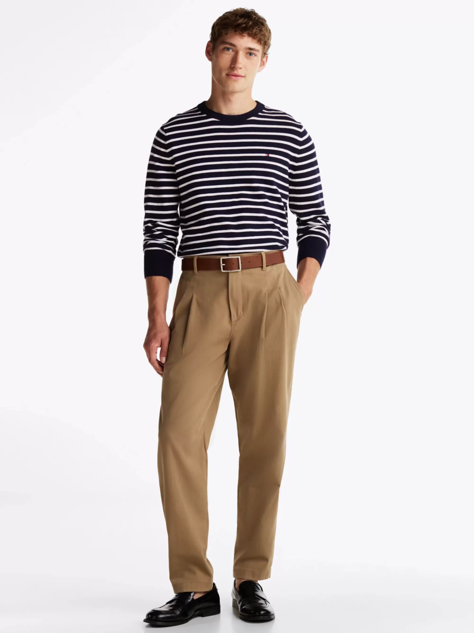 Truien Met Ronde Hals | Truien*Tommy Hilfiger Trui Van Kasjmiermix Met Ronde Hals DESERT SKY/ IVORY