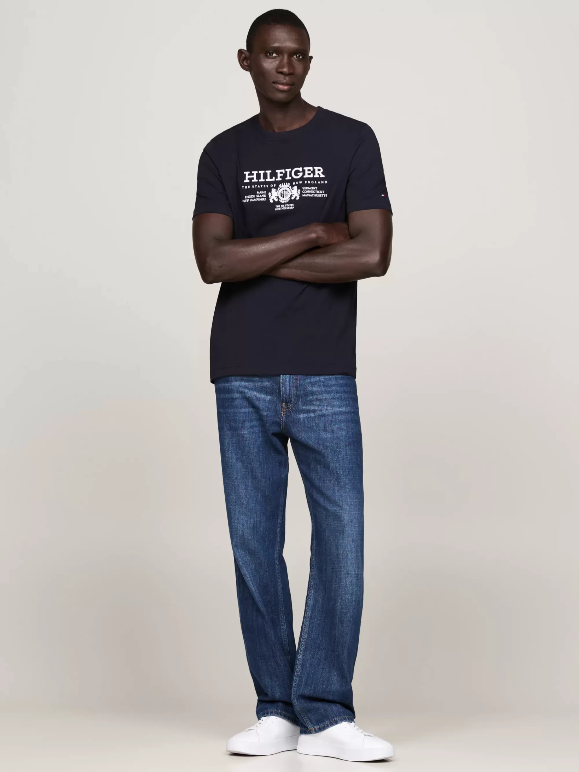 T-Shirts*Tommy Hilfiger T-shirt Met Geborduurd Embleemlogo DESERT SKY