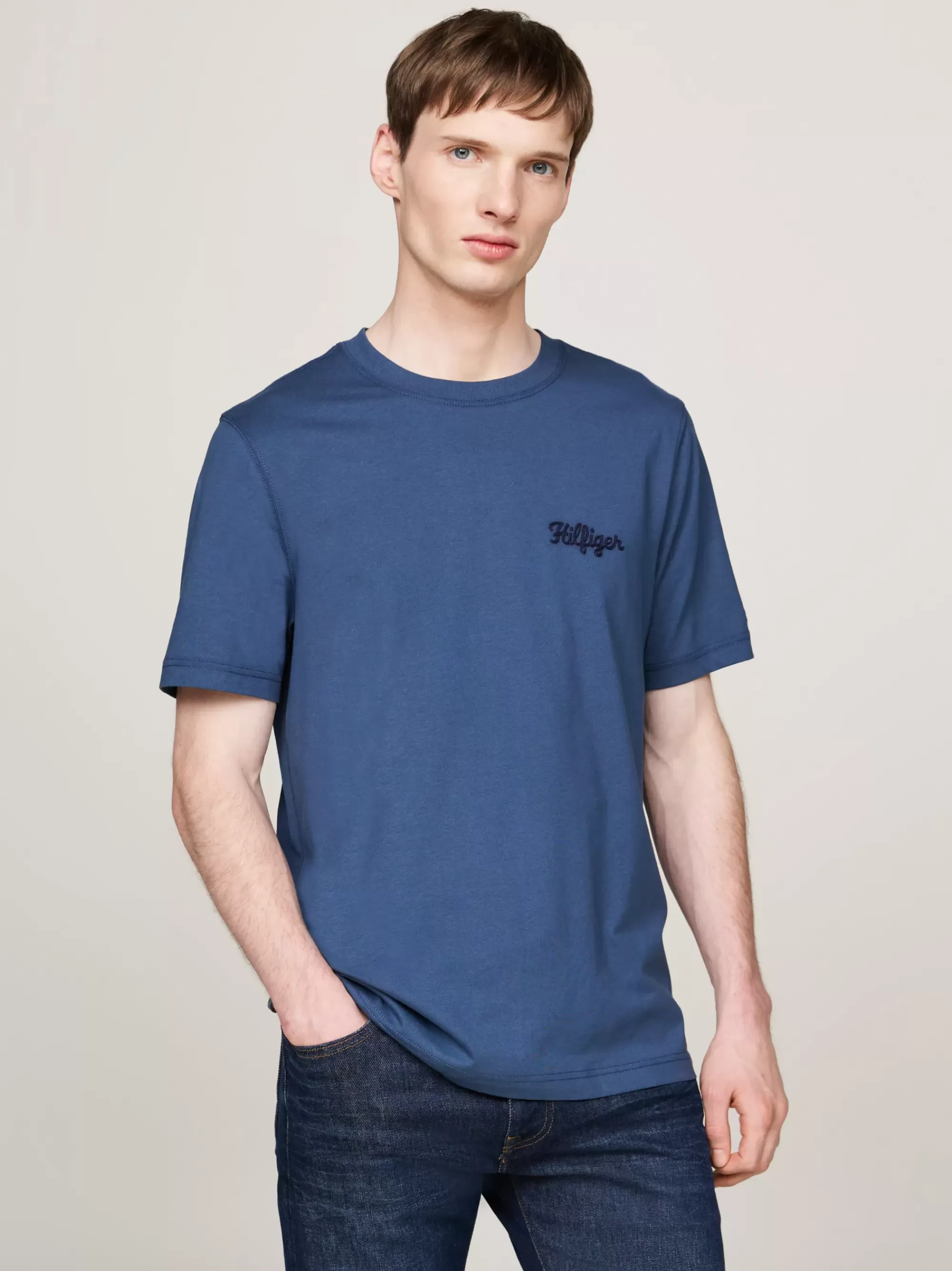 T-Shirts*Tommy Hilfiger T-shirt Met Geborduurd Logo AEGEAN SEA