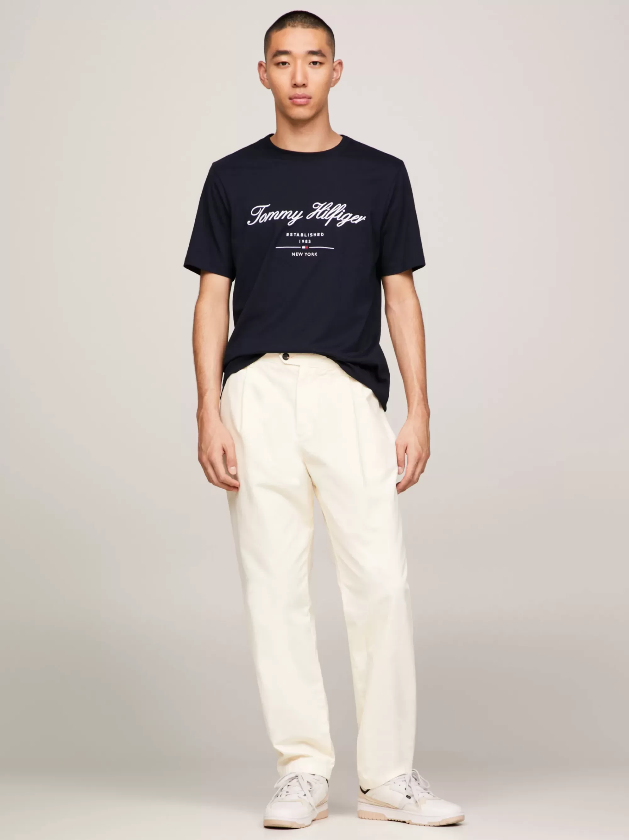 T-Shirts*Tommy Hilfiger T-shirt Met Geborduurd Logo DESERT SKY