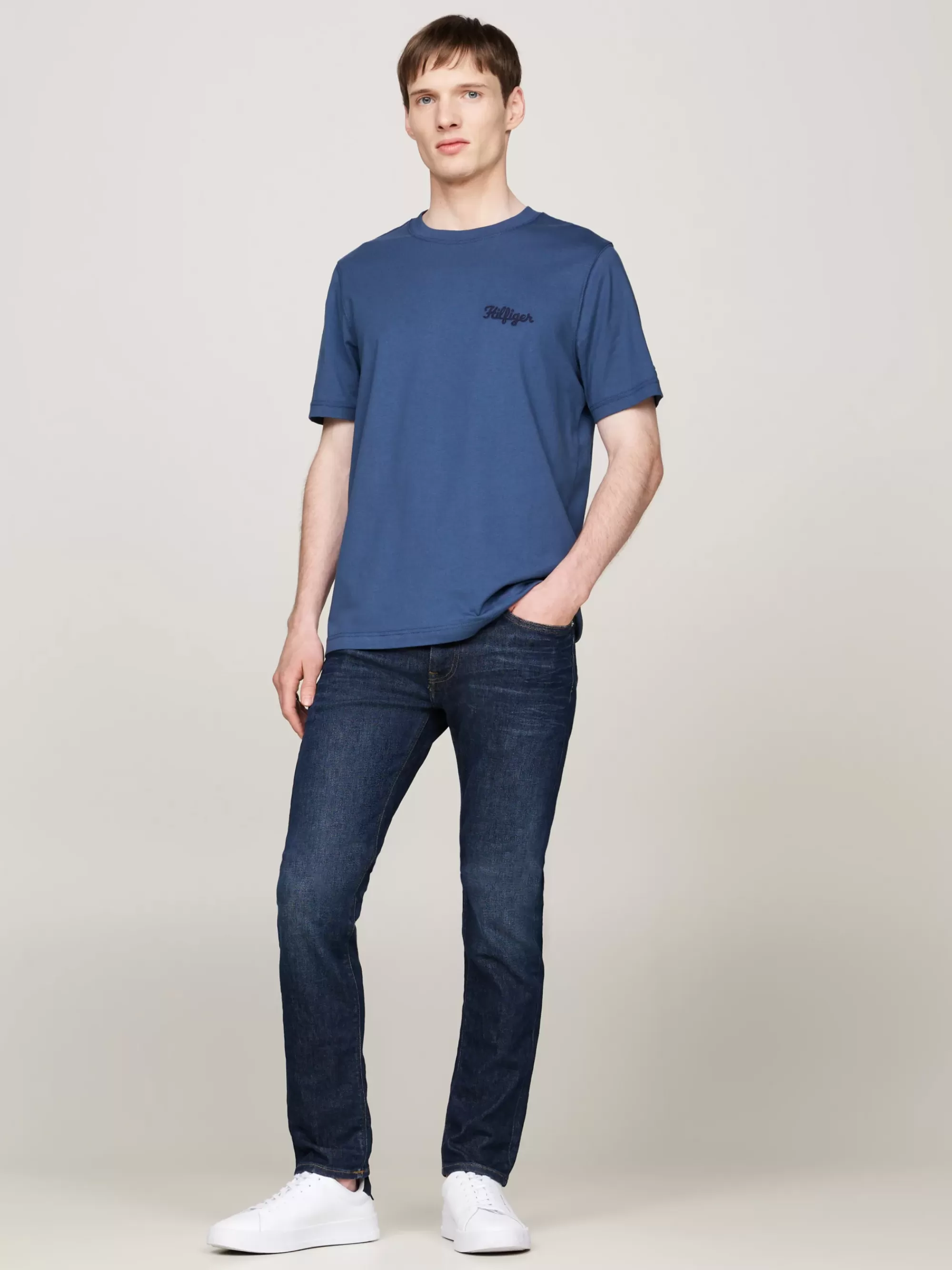 T-Shirts*Tommy Hilfiger T-shirt Met Geborduurd Logo AEGEAN SEA
