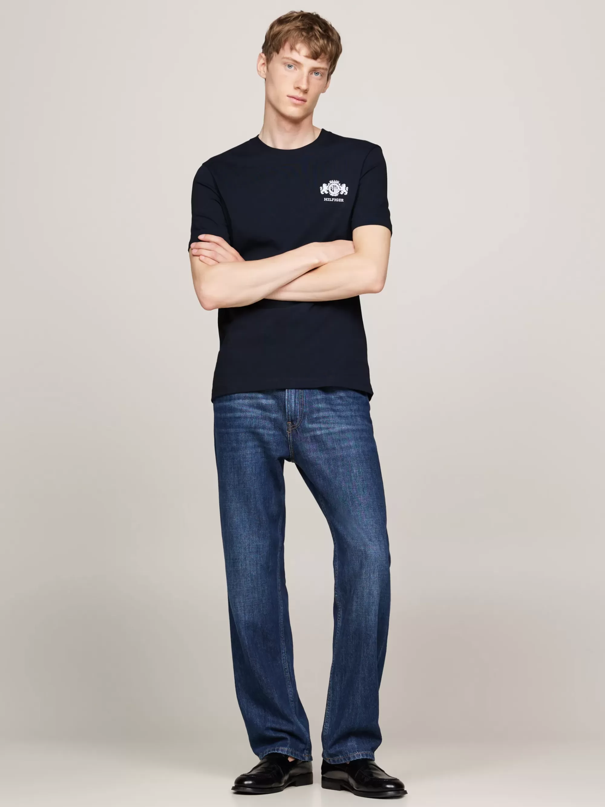 T-Shirts*Tommy Hilfiger T-shirt Met Geborduurd Logo DESERT SKY