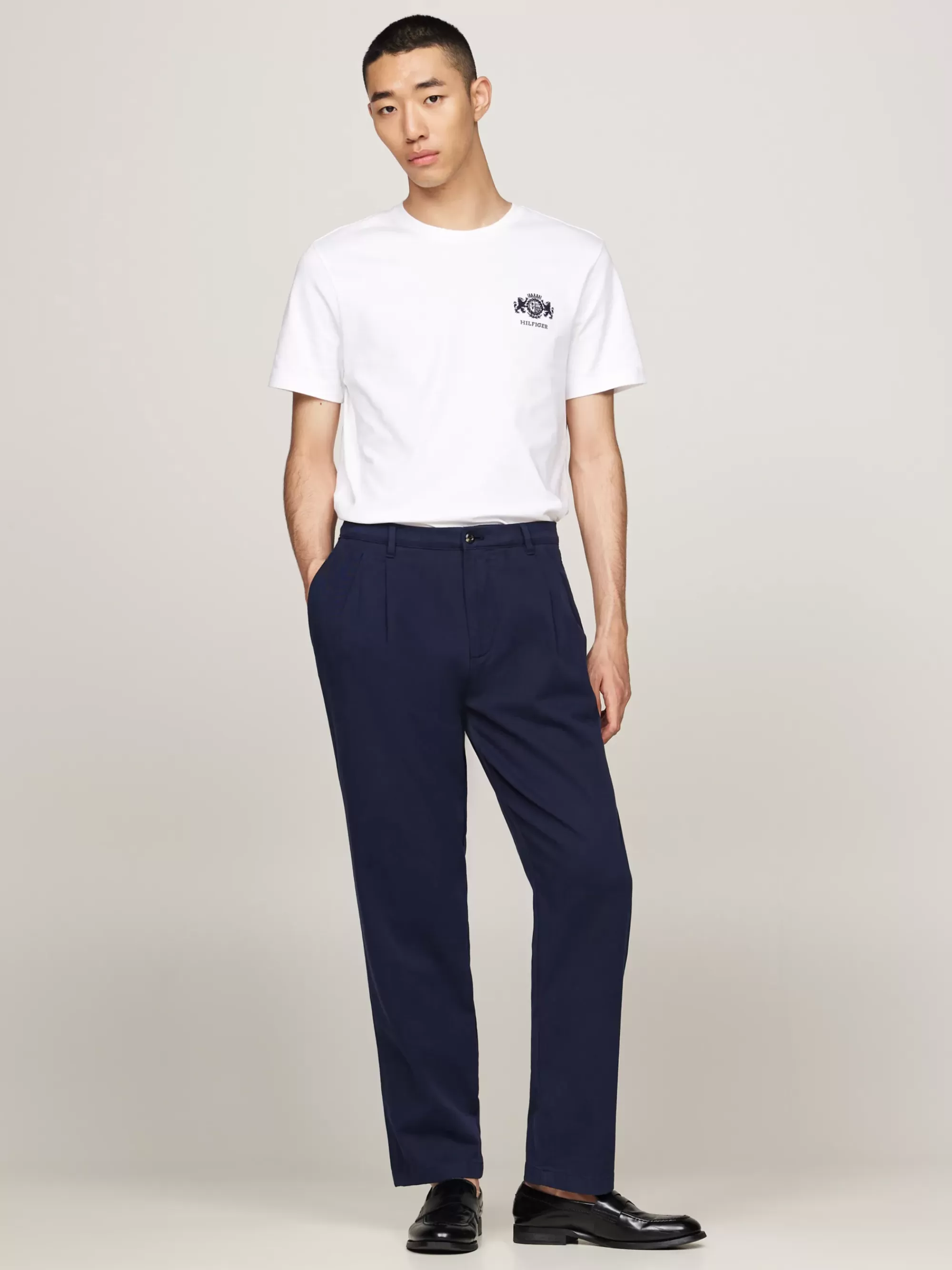 T-Shirts*Tommy Hilfiger T-shirt Met Geborduurd Logo WHITE