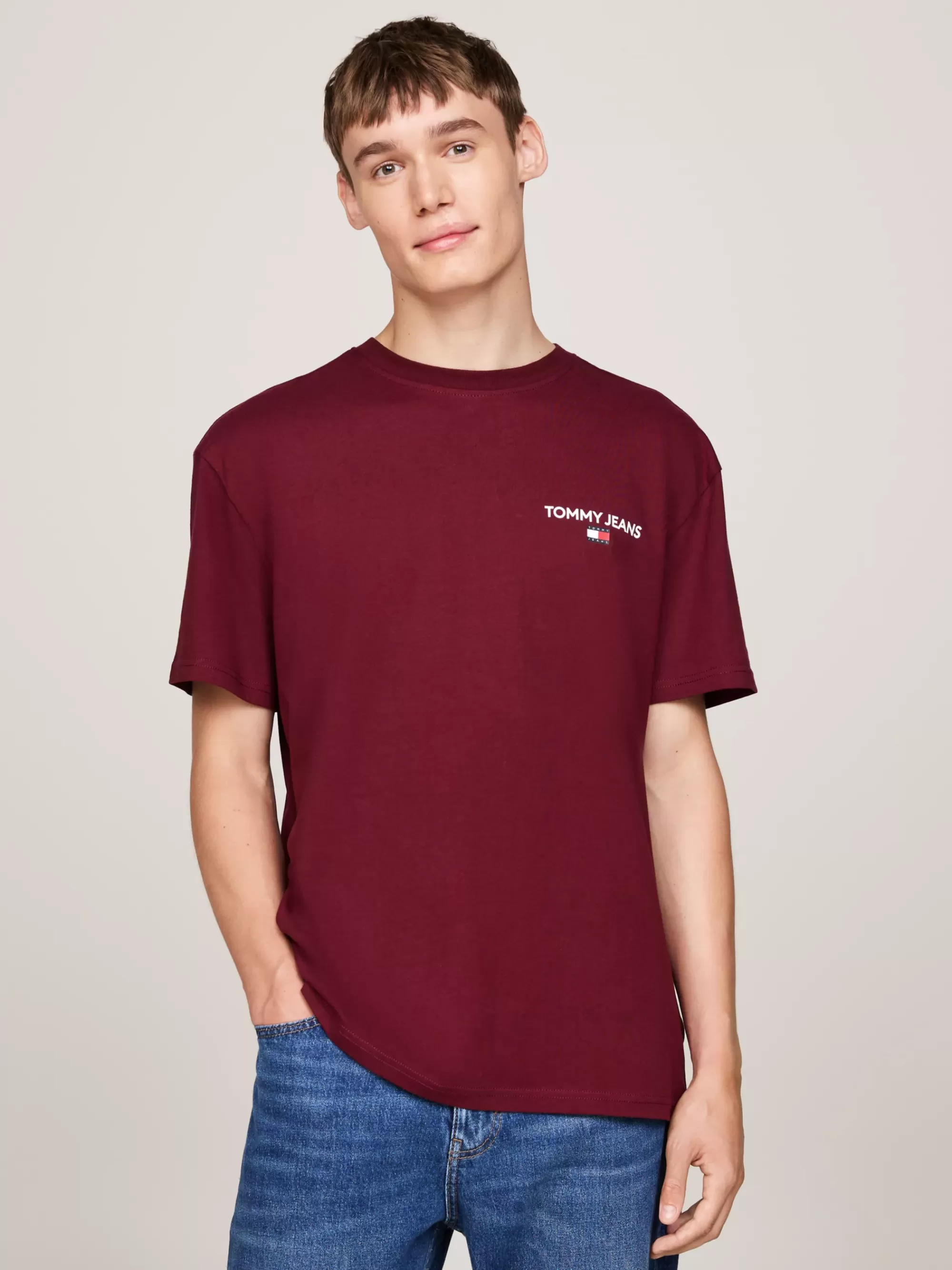 T-Shirts*Tommy Hilfiger T-shirt Met Logo Op De Achterkant DEEP ROUGE