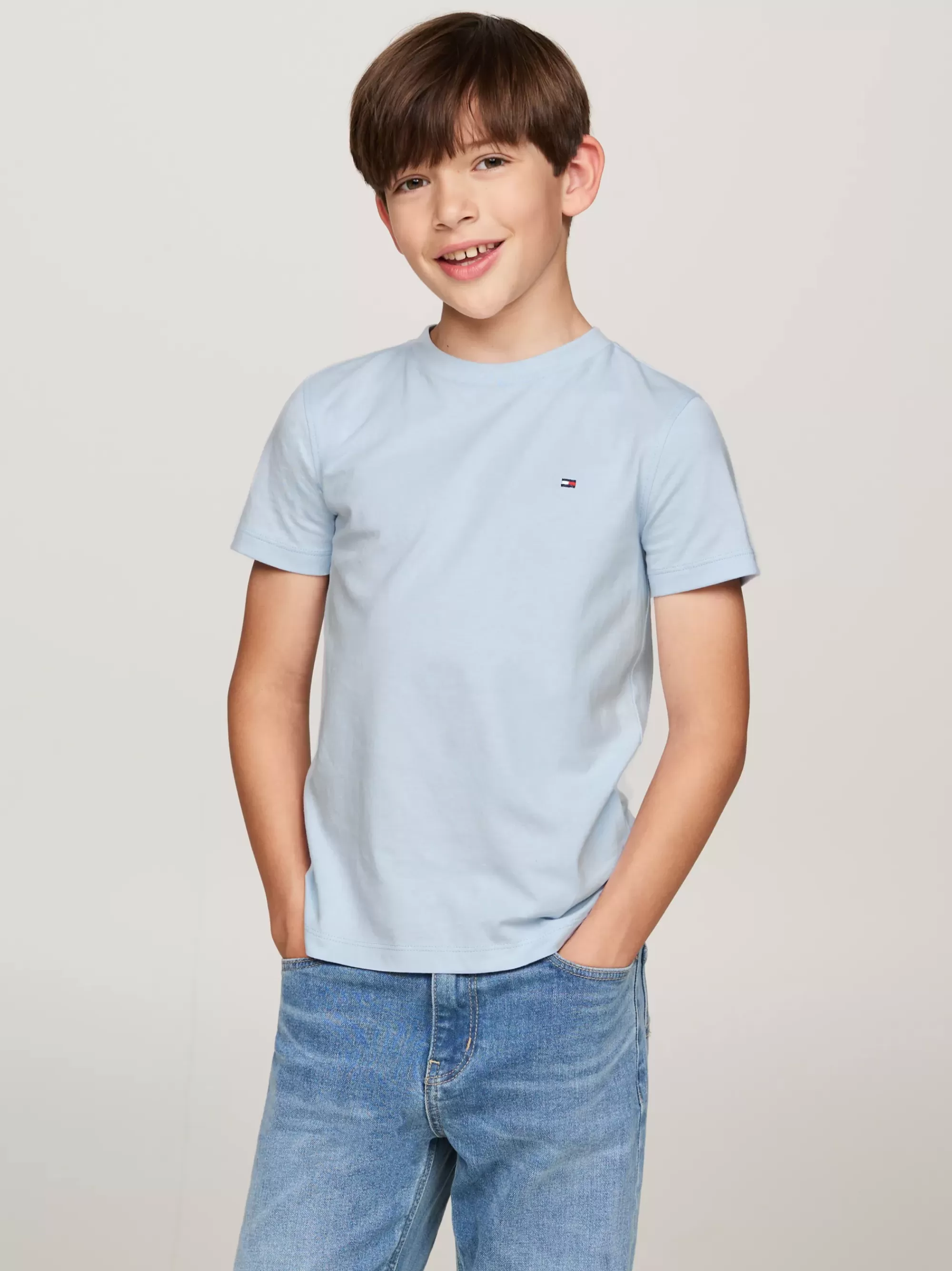 T-Shirts & Polo's*Tommy Hilfiger T-shirt Met Ronde Hals BREEZY BLUE